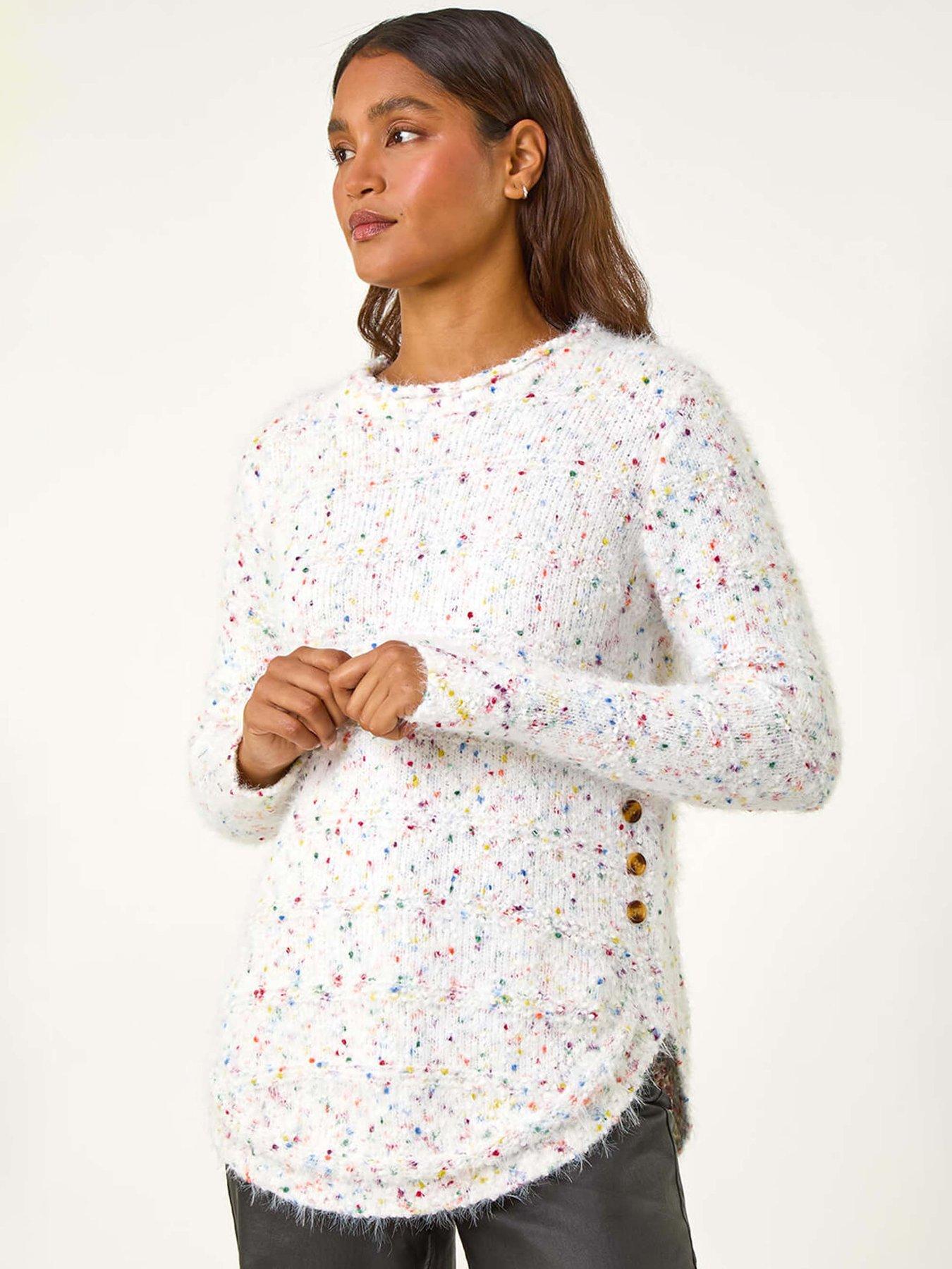 undefined Nep Curved Hem Jumper  - Ivory
