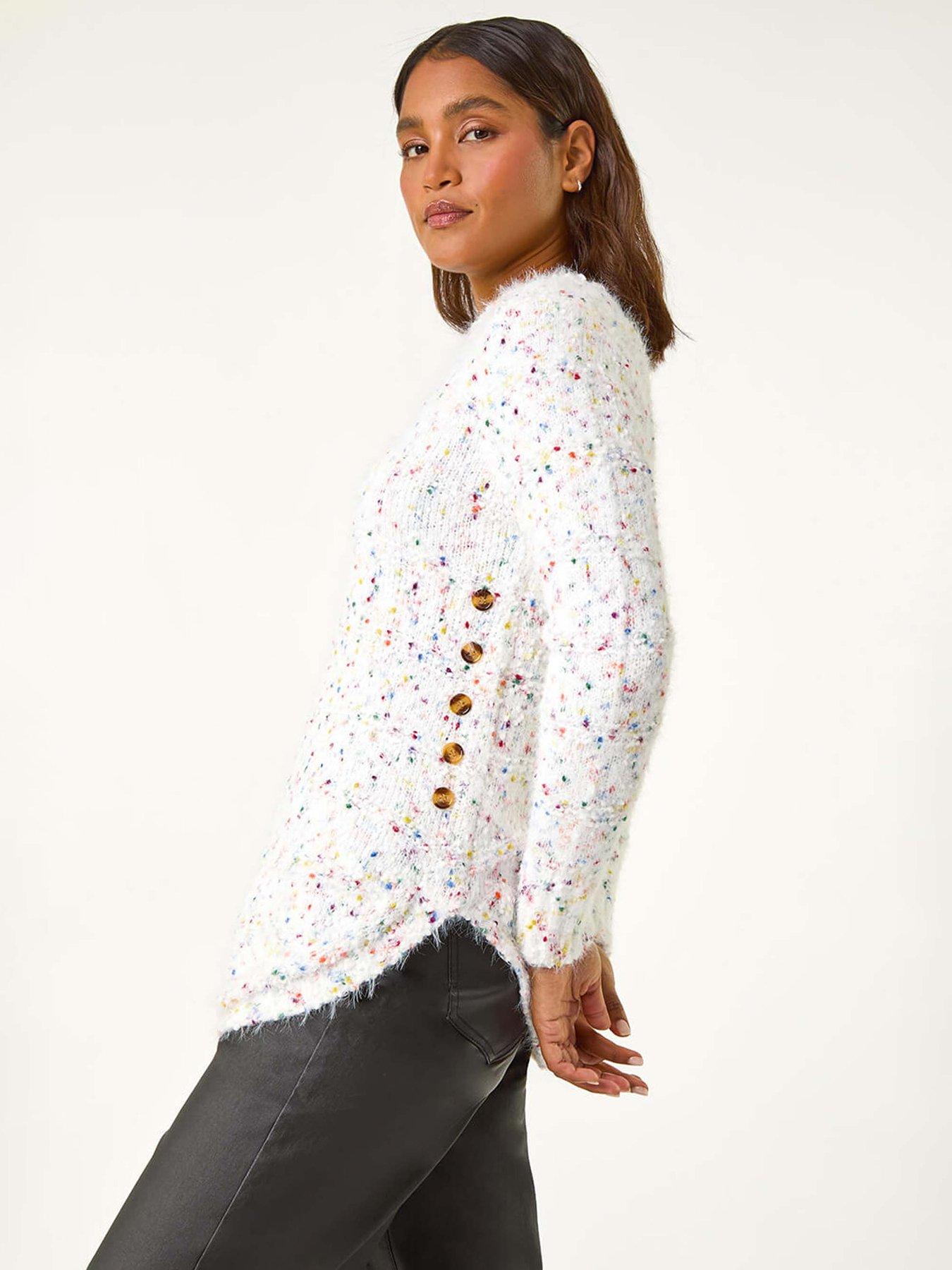 Image 4 of 5 of Roman Nep Curved Hem Jumper  - Ivory