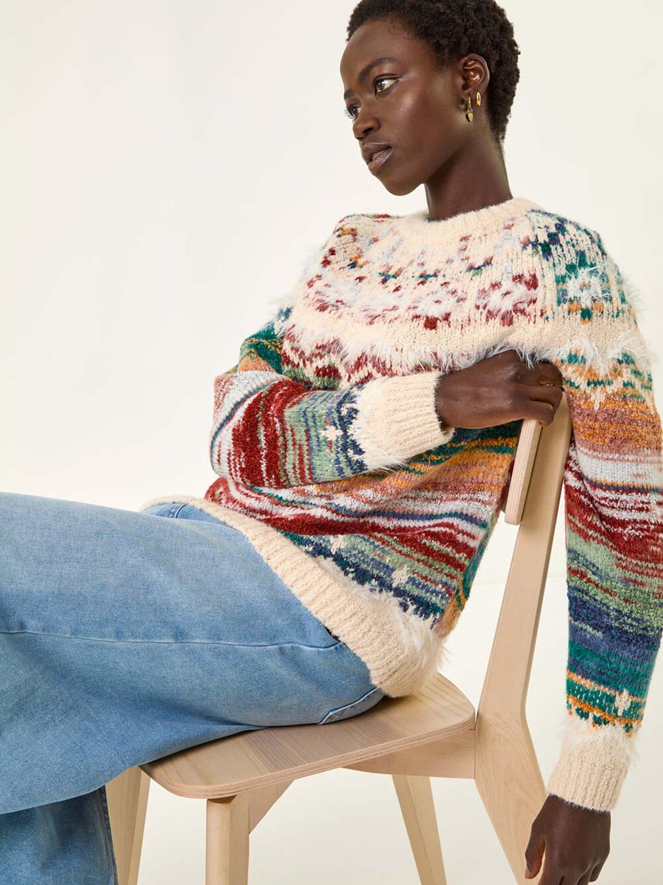  image of roman-fairisle-ombre-knit-jumper-multi