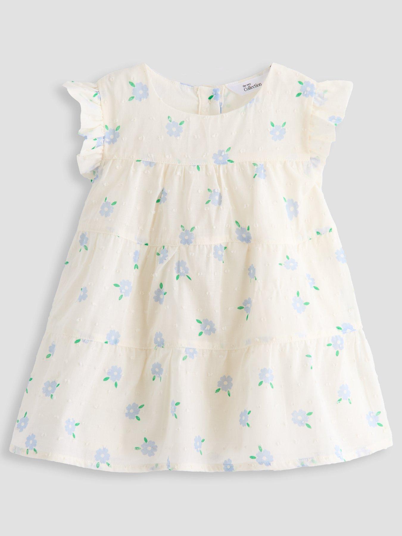 Image 1 of 4 of The Very Collection Tiered Floral Dress - Cream
