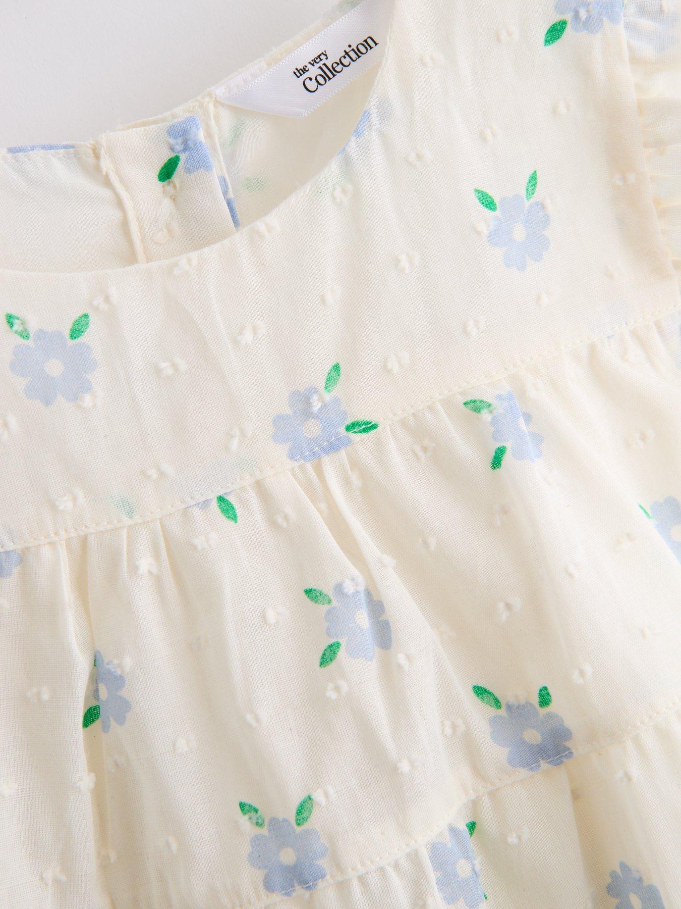 Image 3 of 4 of The Very Collection Tiered Floral Dress - Cream