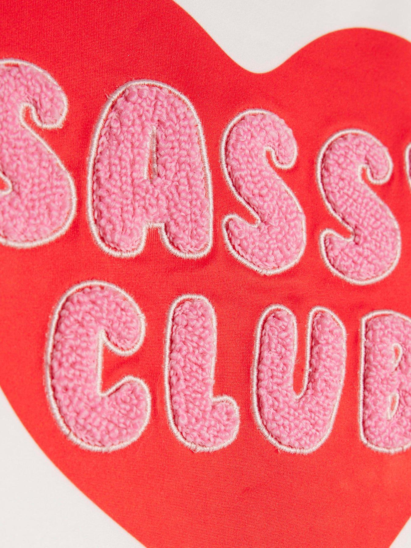  image of river-island-older-girls-sassy-club-long-sleeve-pyjamas-pink