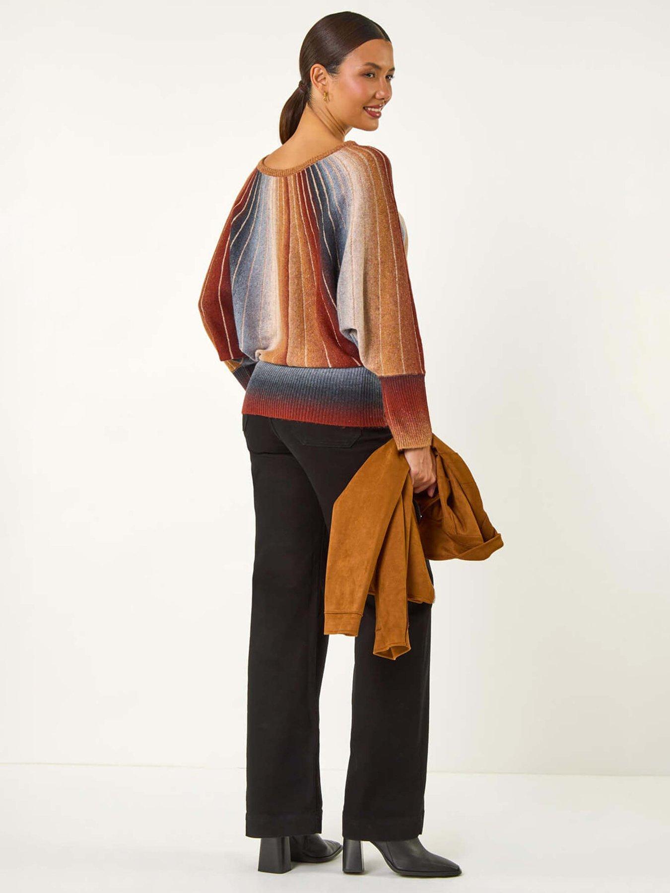 Image 2 of 5 of Roman Spacedye Sunray Knit Jumper - Rust