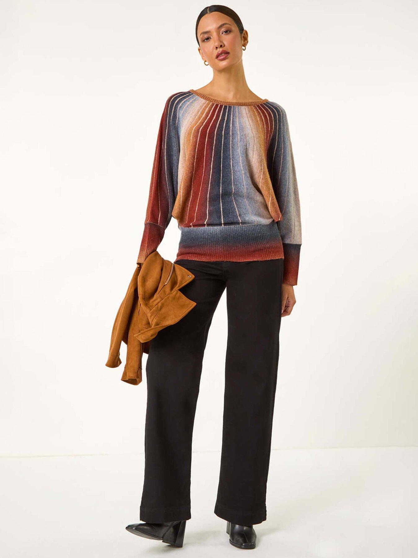 Image 3 of 5 of Roman Spacedye Sunray Knit Jumper - Rust