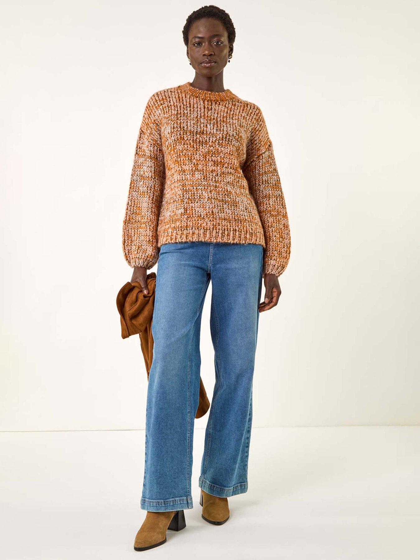 Roman Metallic Ombre Knit Jumper - Orange