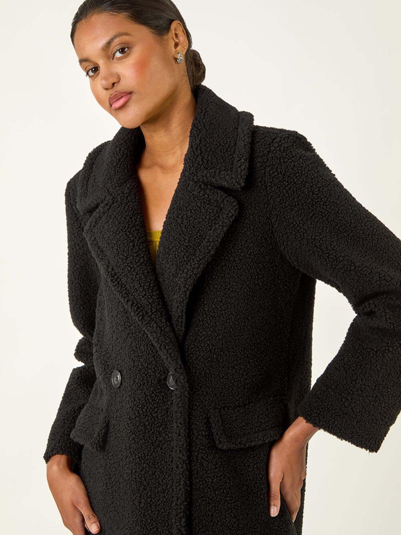 Image 4 of 5 of Roman Borg Single Breasted Coat - Black