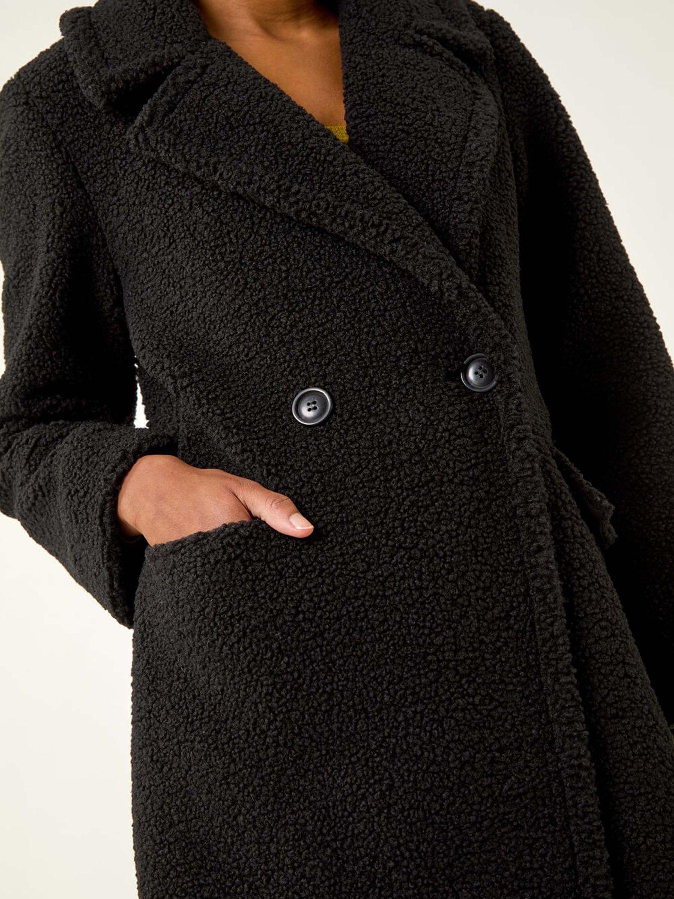 Image 5 of 5 of Roman Borg Single Breasted Coat - Black