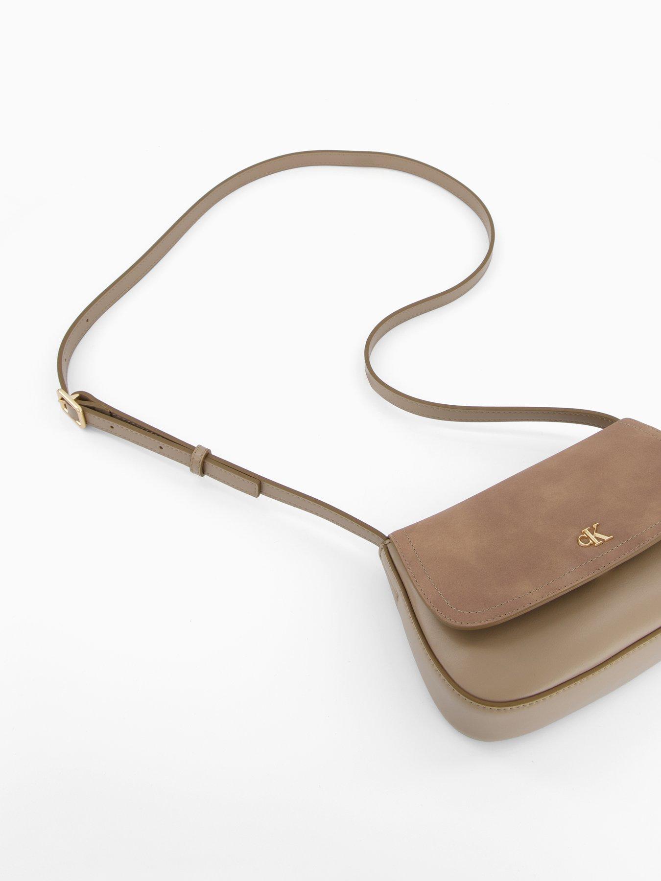 Image 2 of 4 of Calvin Klein Sueded Camera Bag - Desert Taupe