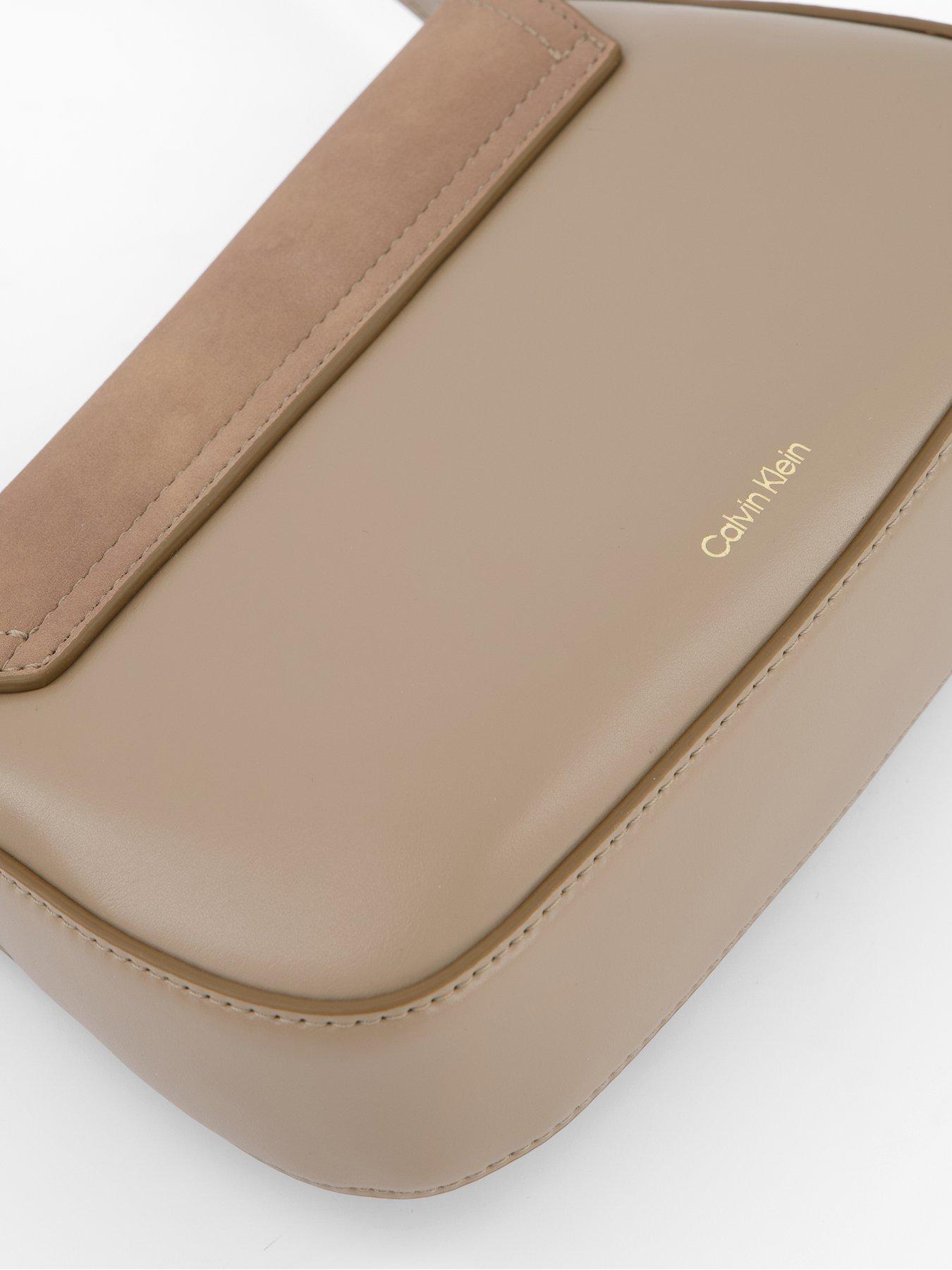 Image 3 of 4 of Calvin Klein Sueded Camera Bag - Desert Taupe