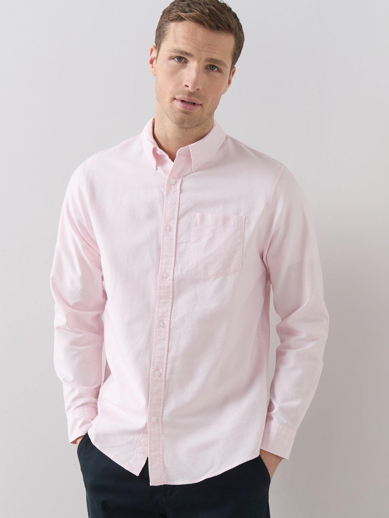 The Very Collection Pure Cotton Long Sleeve Button Down Oxford Shirt - Pink
