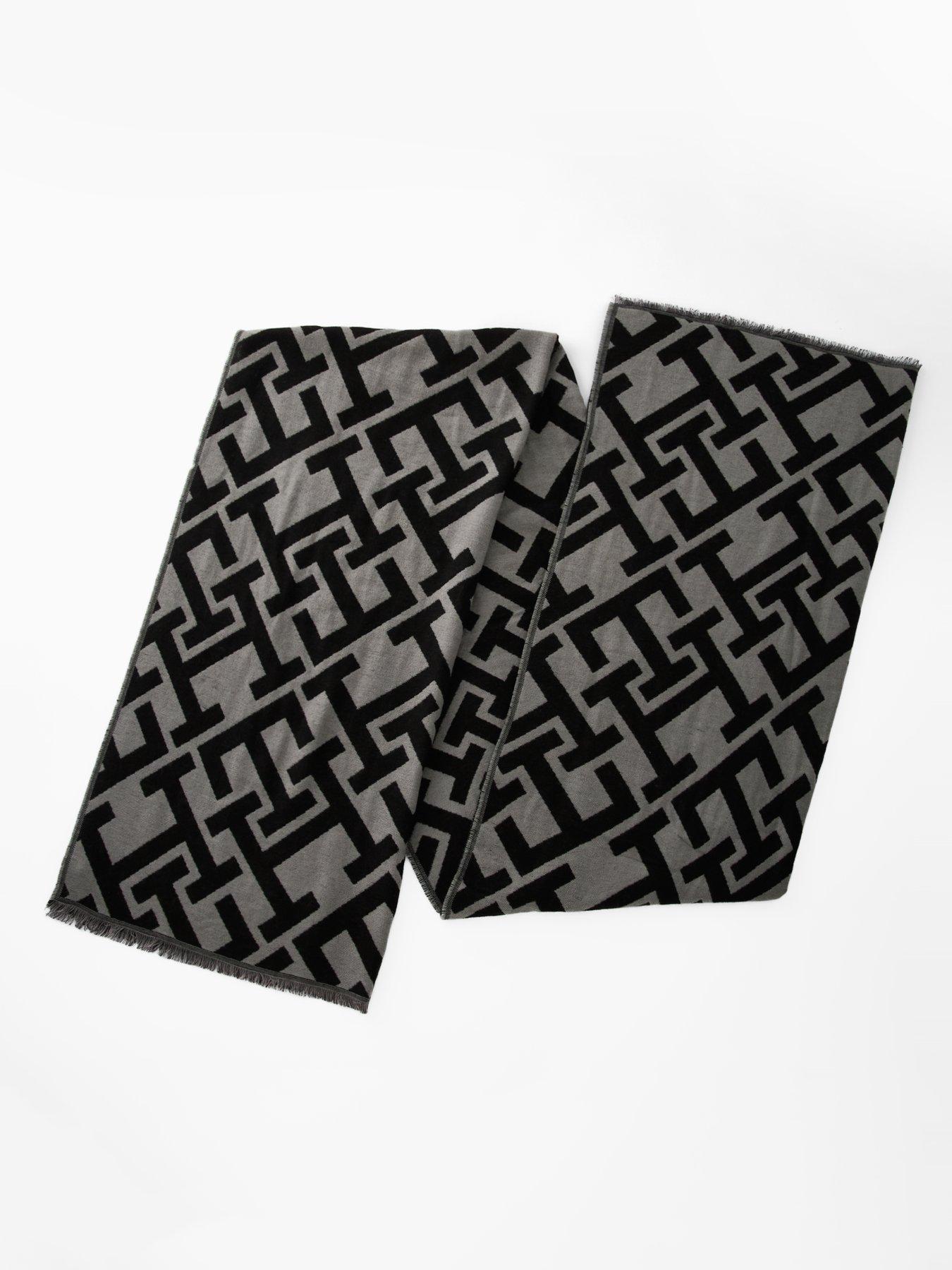  image of tommy-hilfiger-monogram-heavy-scarf-black