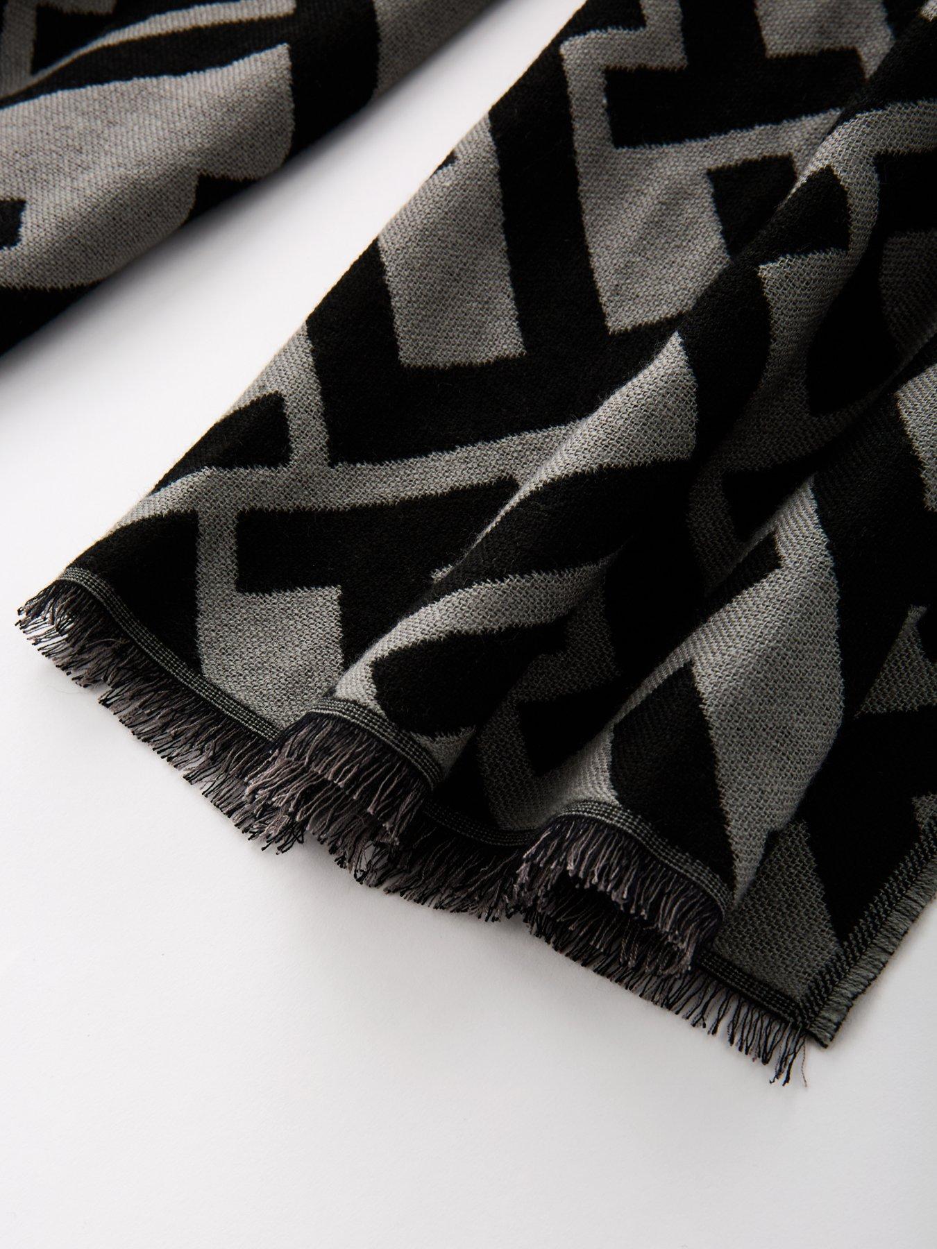  image of tommy-hilfiger-monogram-heavy-scarf-black
