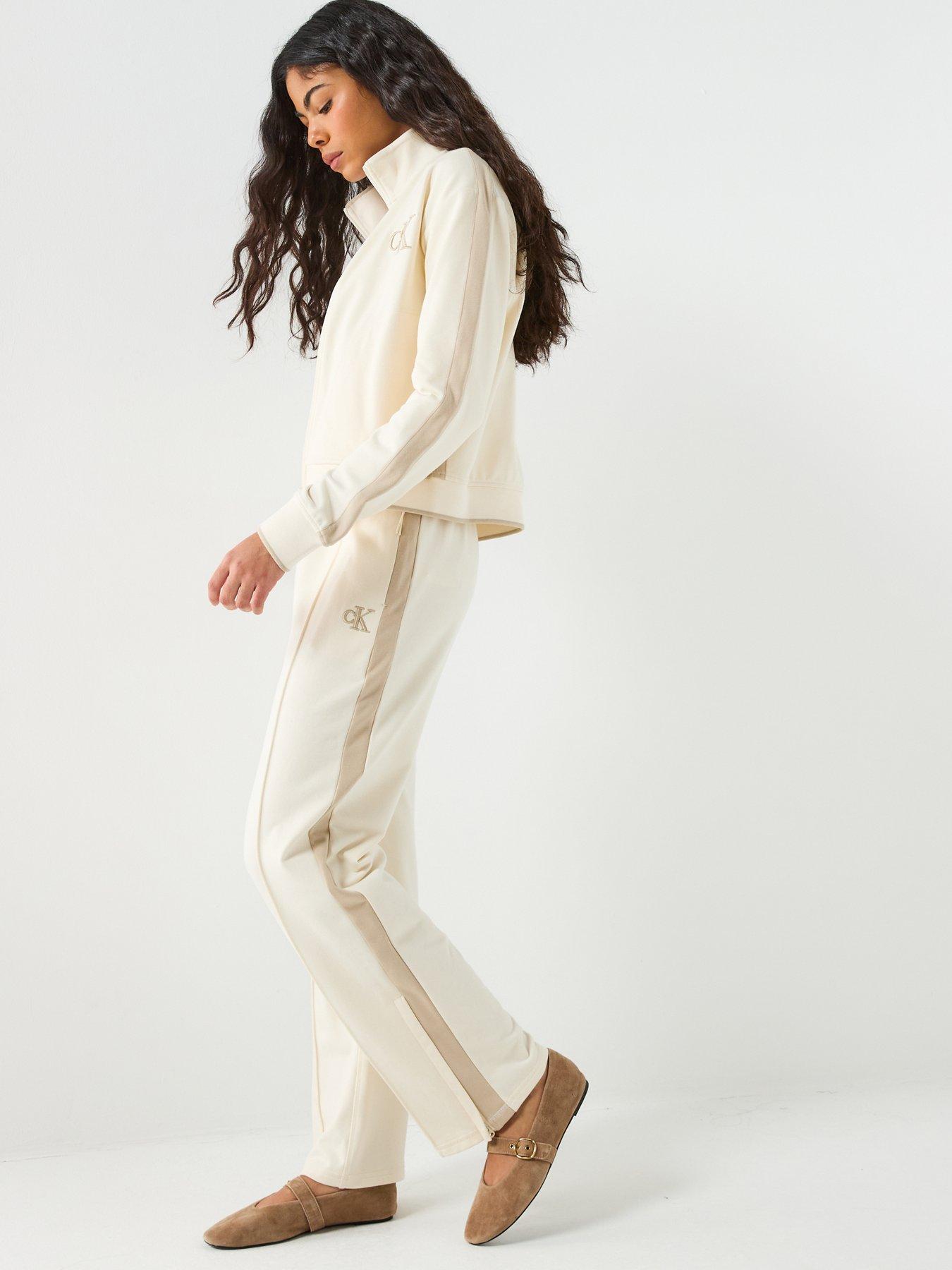  image of calvin-klein-jeans-stretch-terry-track-pant-white