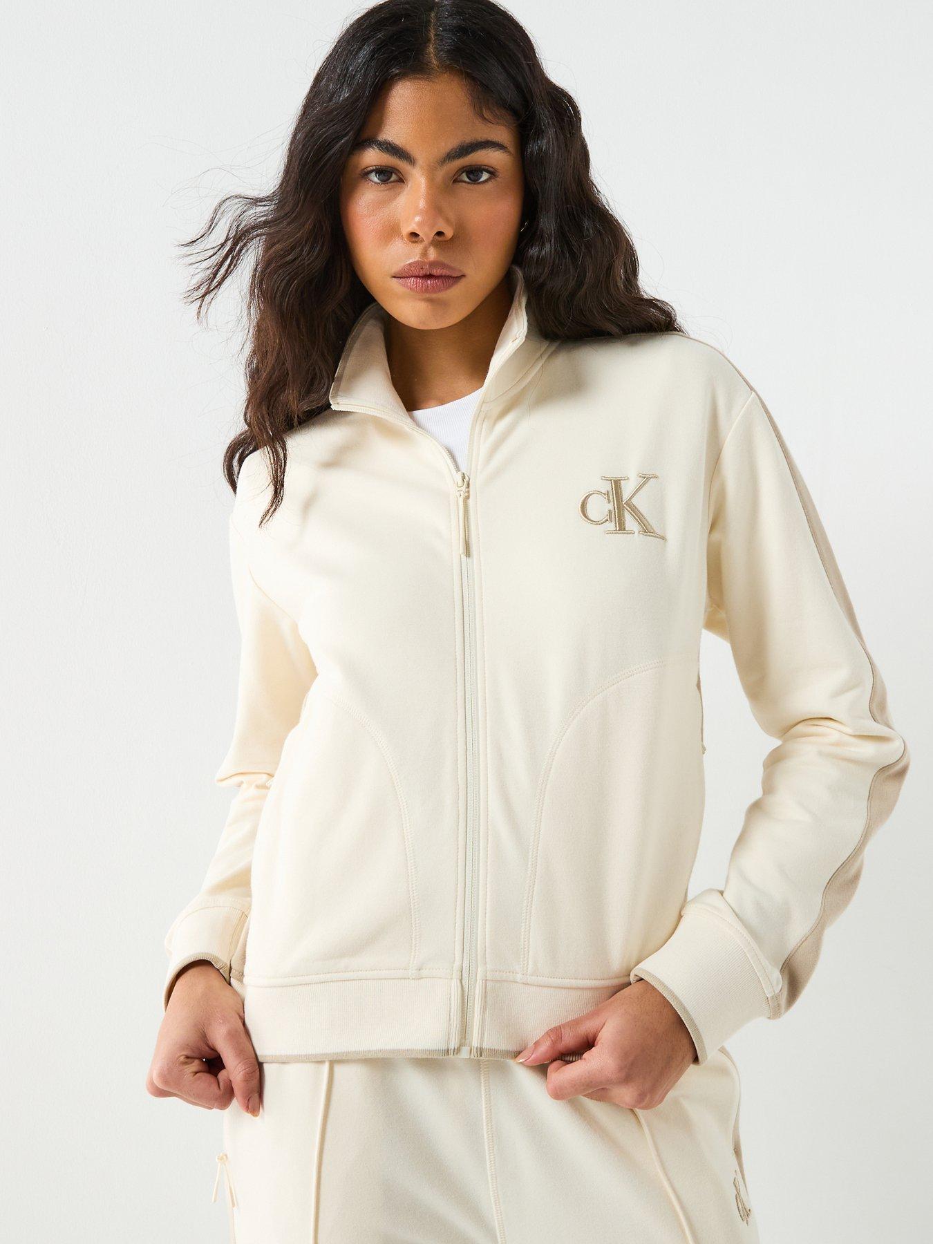 image of calvin-klein-jeans-stretch-terry-track-jacket-white