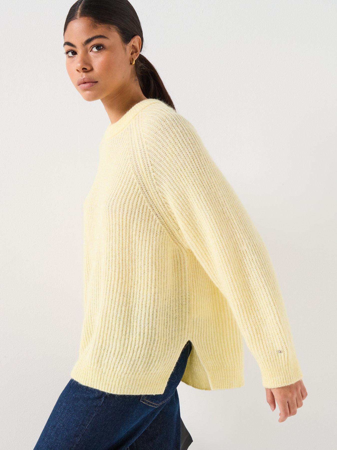 Image 4 of 6 of Tommy Hilfiger Alpaca Blend Cardigan - Zesty Yellow