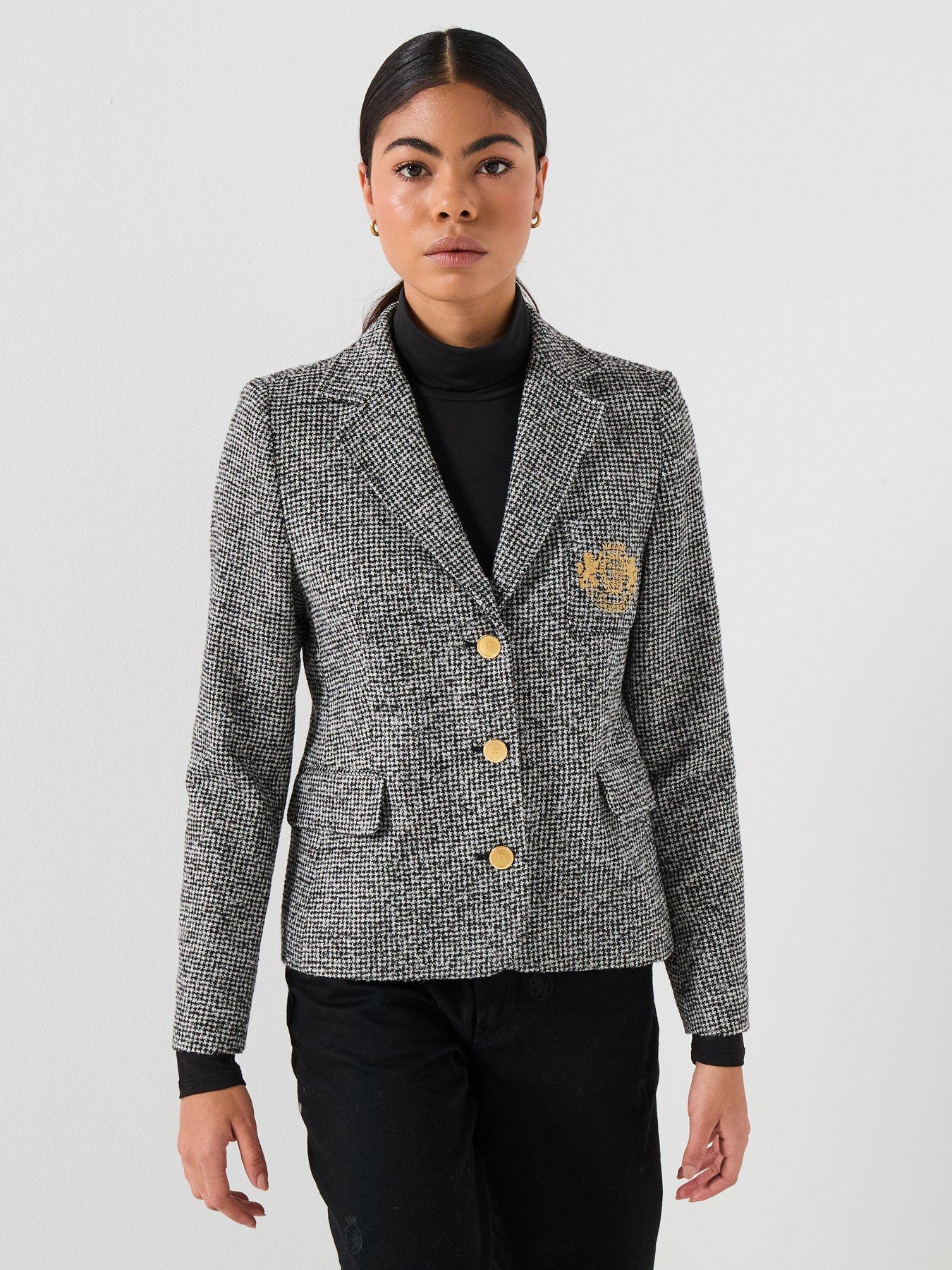 front image of tommy-hilfiger-wool-patterned-slim-blazer-blackwhite-houndstooth