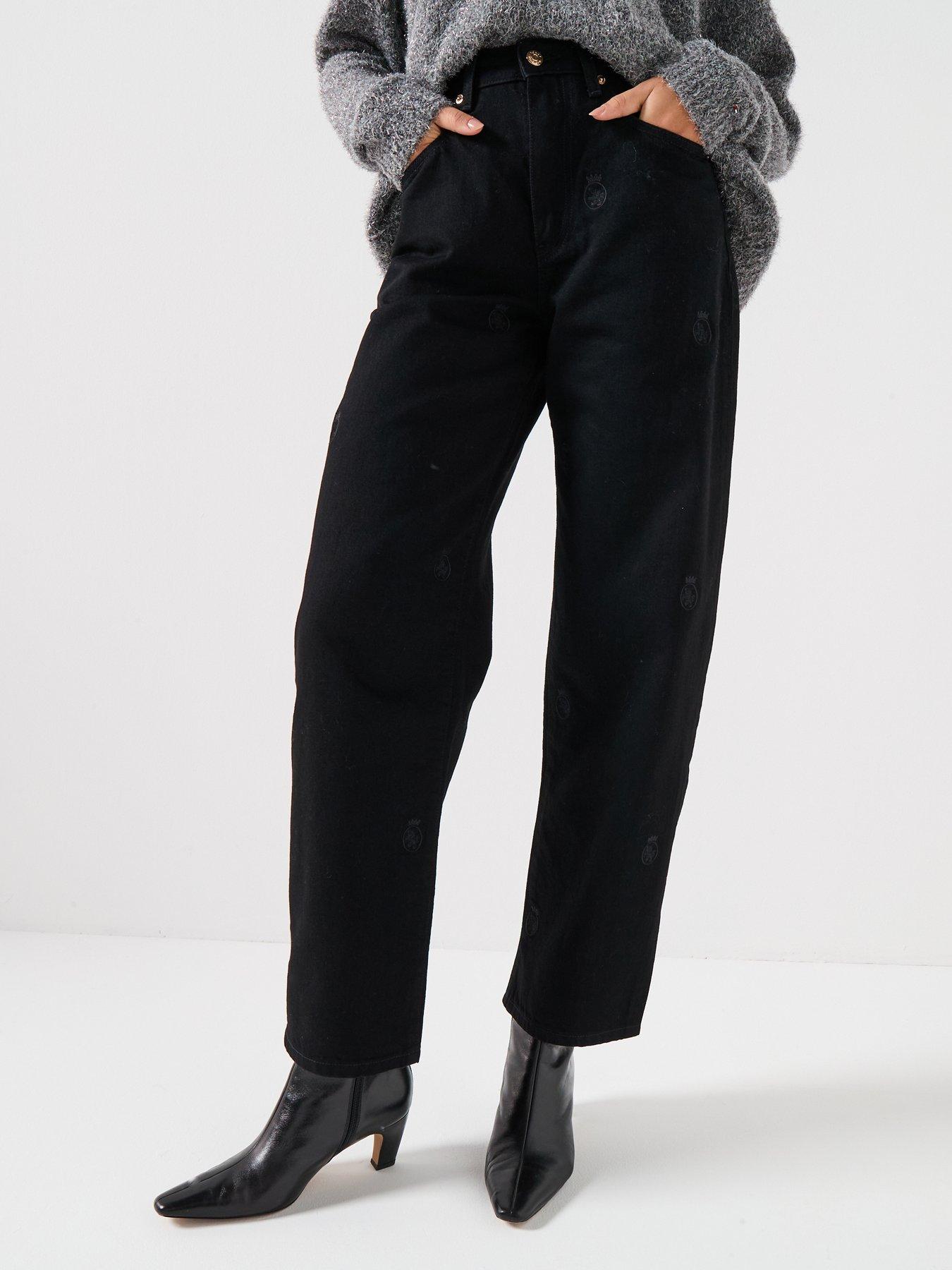 Image 1 of 6 of Tommy Hilfiger Crest Barrel Jeans - Black