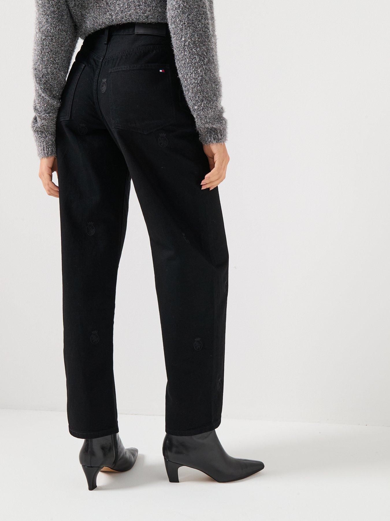 Image 2 of 6 of Tommy Hilfiger Crest Barrel Jeans - Black