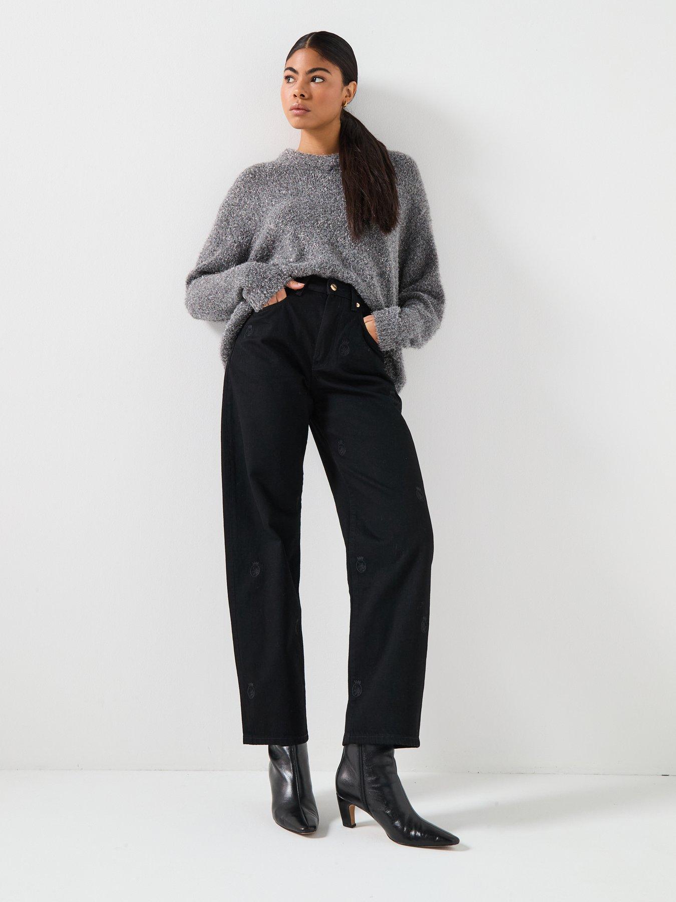 Image 3 of 6 of Tommy Hilfiger Crest Barrel Jeans - Black