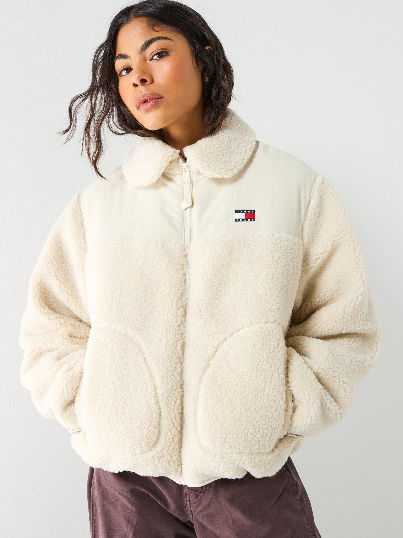  image of tommy-jeans-teddy-jacket-ancient-white