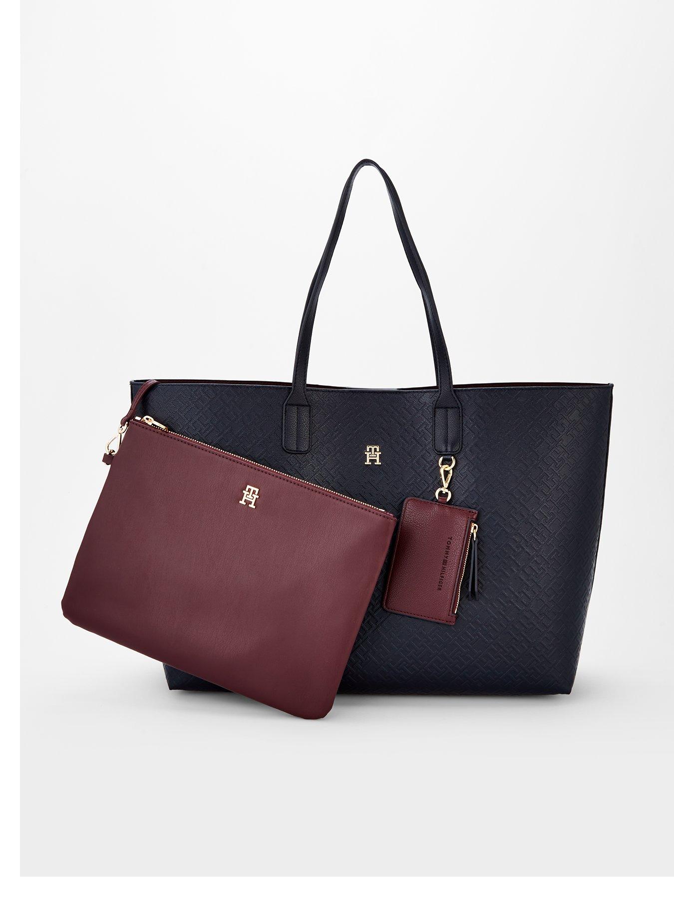 Image 1 of 4 of Tommy Hilfiger Icon Tote Monogram Bag - Space Blue