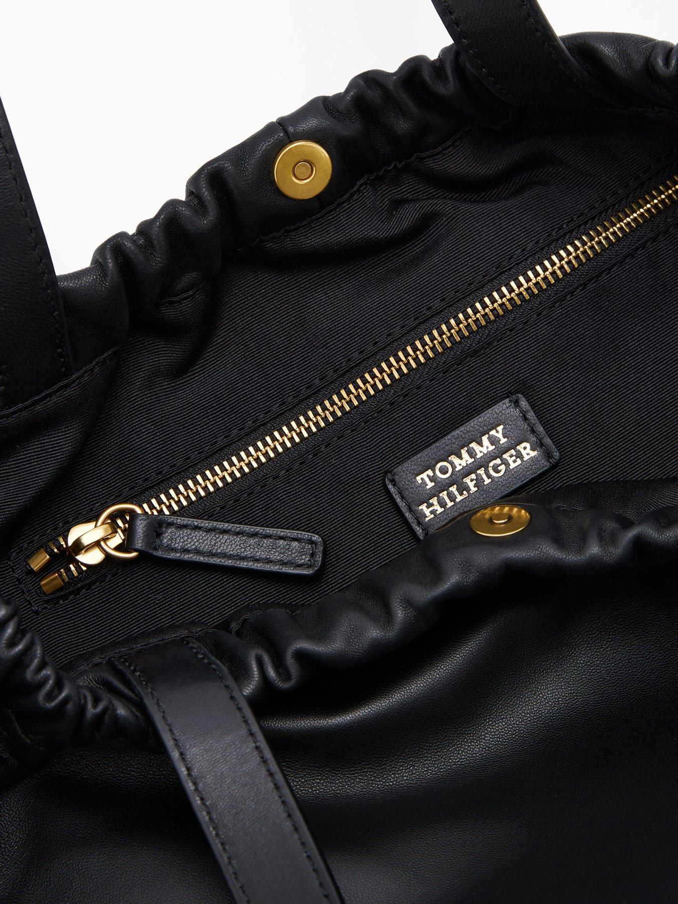 Image 4 of 4 of Tommy Hilfiger Soft Leather Tote - Black