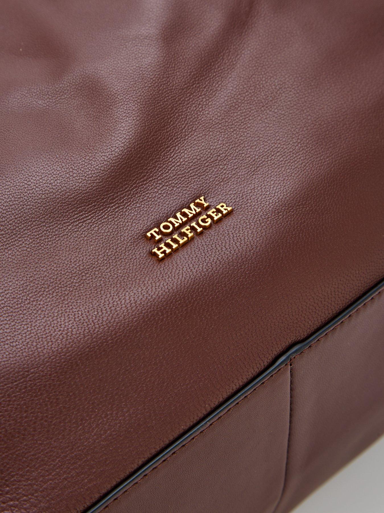 Image 3 of 4 of Tommy Hilfiger Soft Leather Tote - Brown