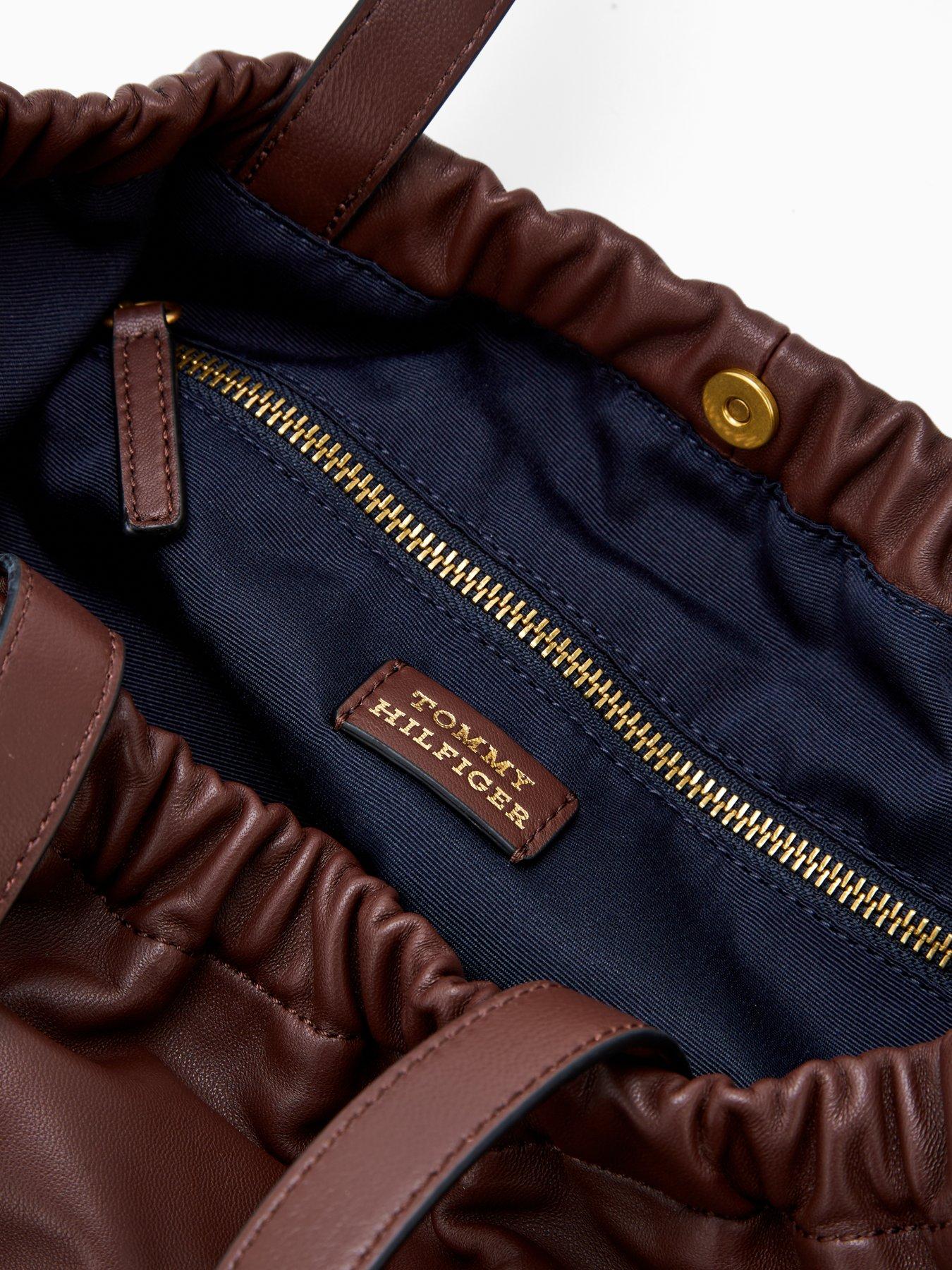 Image 4 of 4 of Tommy Hilfiger Soft Leather Tote - Brown