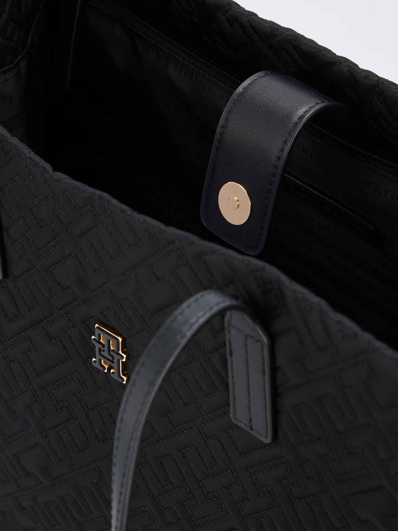 Image 4 of 4 of Tommy Hilfiger City Tote Monogram Bag - Black