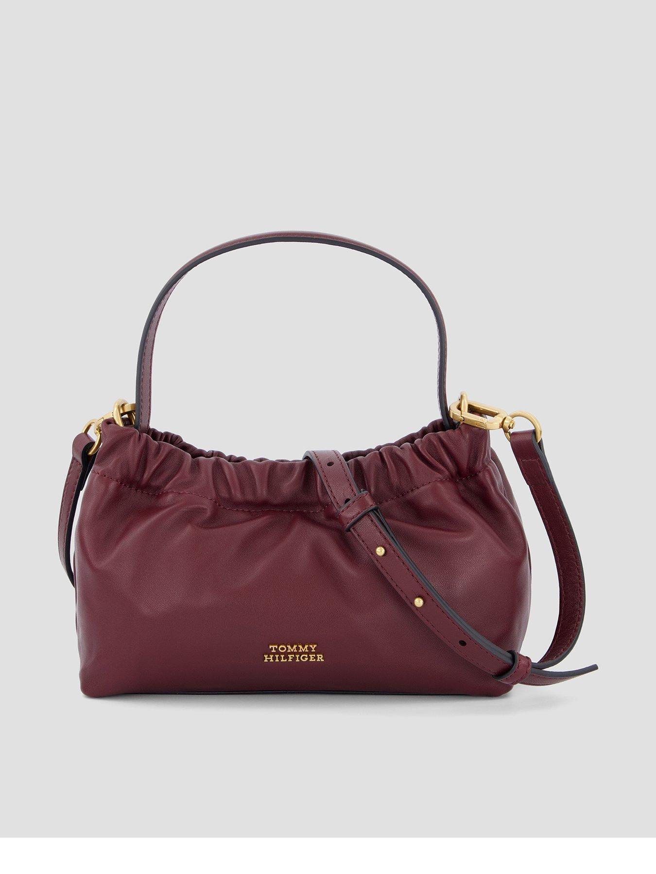 Image 1 of 4 of Tommy Hilfiger Soft Leather Mini Crossover Bag - Marzemino