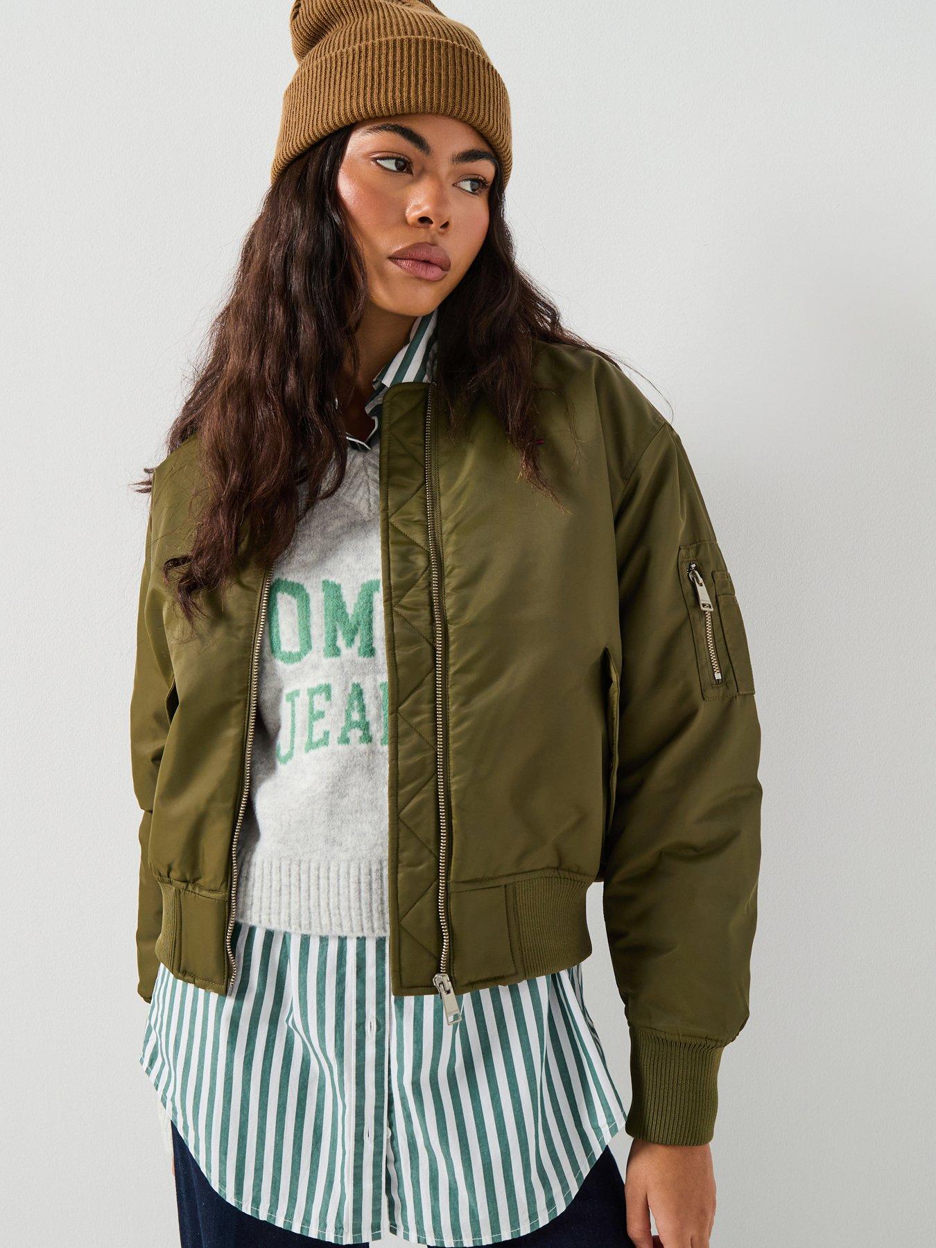 Tommy Jeans Essential Bomber Jacket - Tundra Olive Green