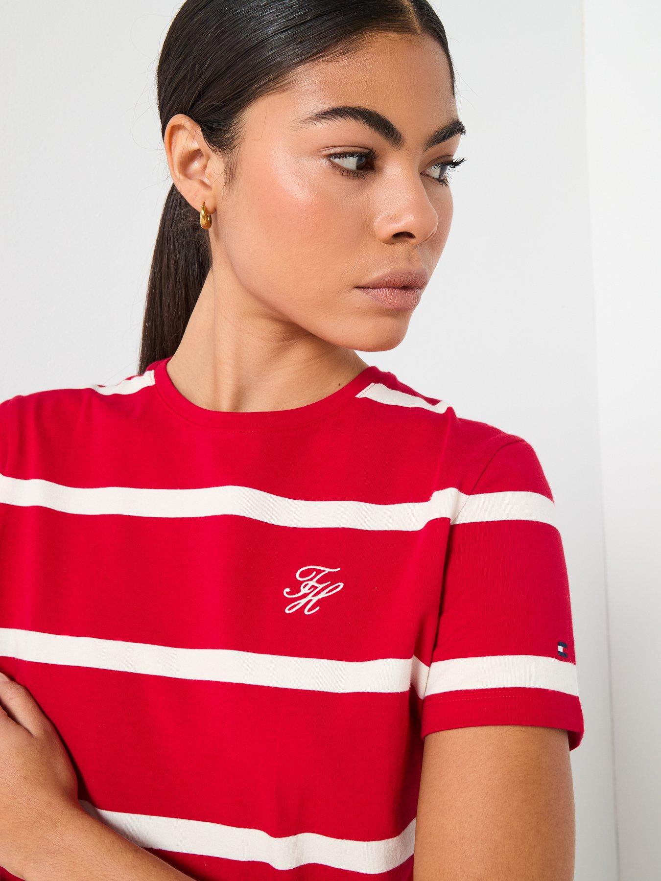 Image 5 of 6 of Tommy Hilfiger Crew Short Sleeve Top - Red