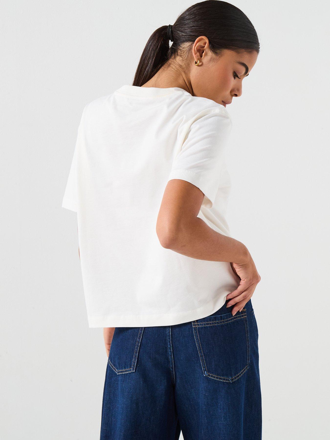  image of tommy-hilfiger-gold-button-detailed-top-white