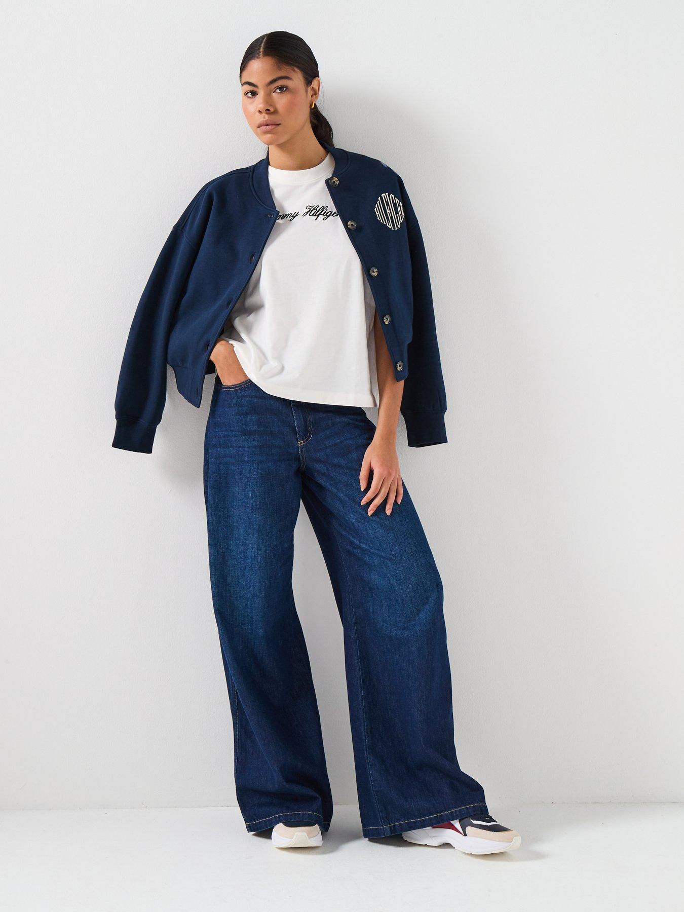  image of tommy-hilfiger-gold-button-detailed-top-white