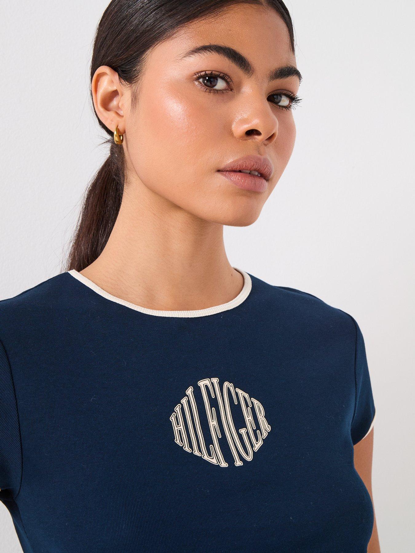  image of tommy-hilfiger-varsity-slim-ringer-t-shirt-blue