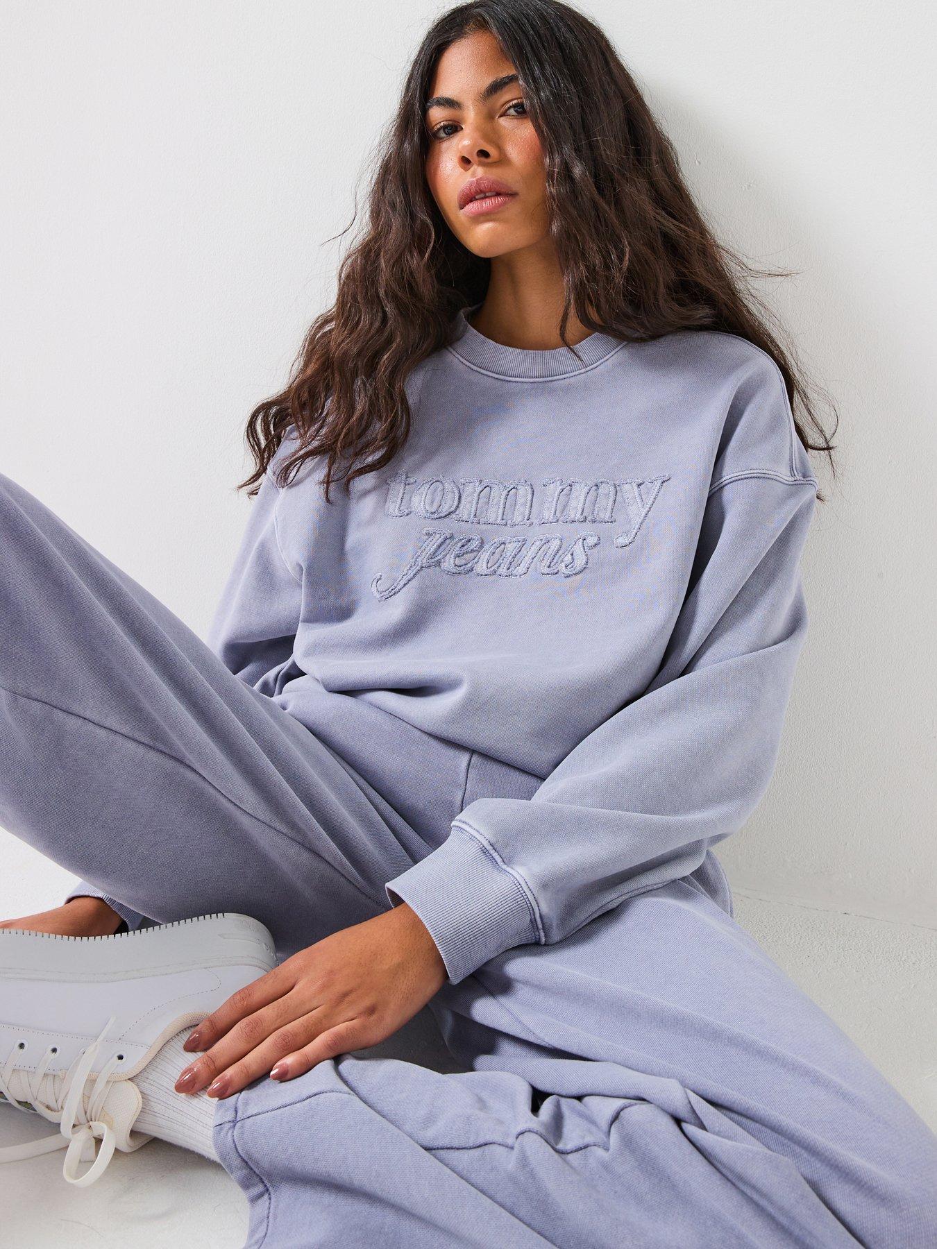 Image 1 of 6 of Tommy Jeans Crew Boxy Top - Periwinkle Dusk