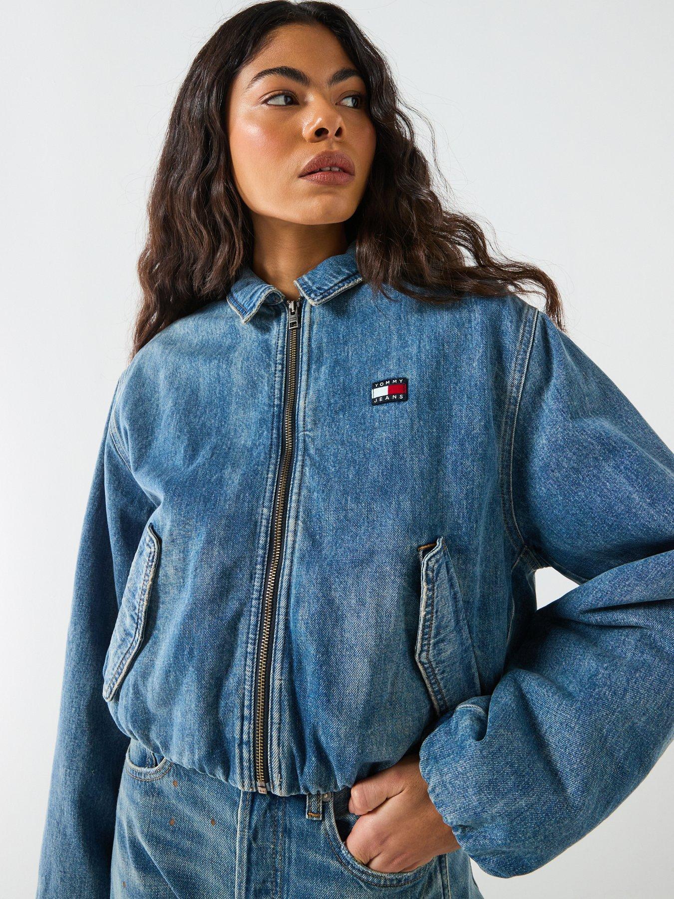 Tommy Jeans Padded Harrington Denim Jacket - Medium Blue