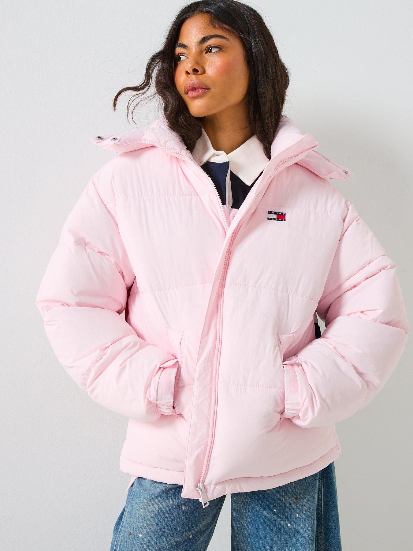  image of tommy-jeans-hooded-flag-puffer-coat-light-pink