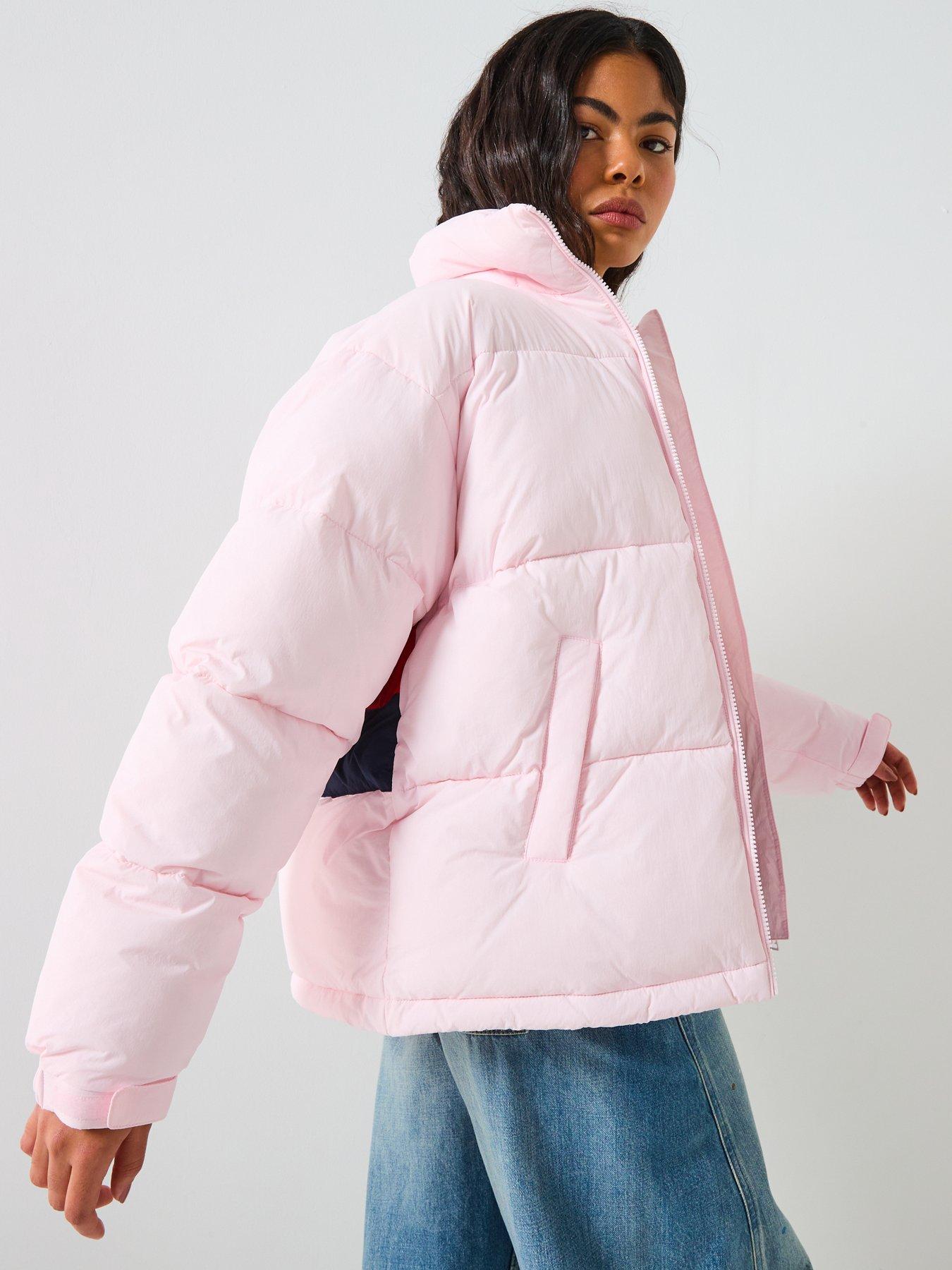  image of tommy-jeans-hooded-flag-puffer-coat-light-pink