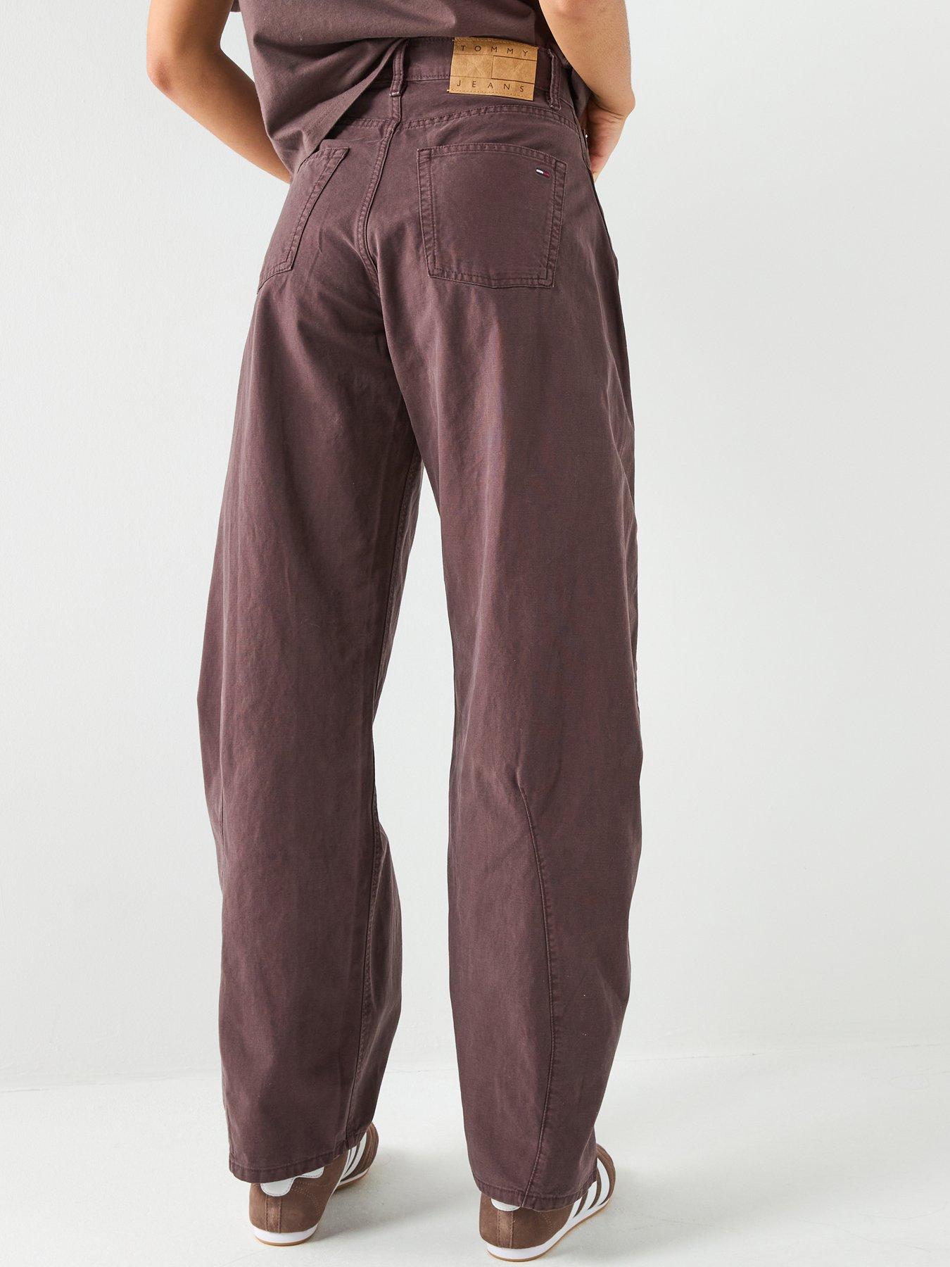Image 2 of 6 of Tommy Jeans Ella Mid Rise Barrel Trouser Jeans - Walnut