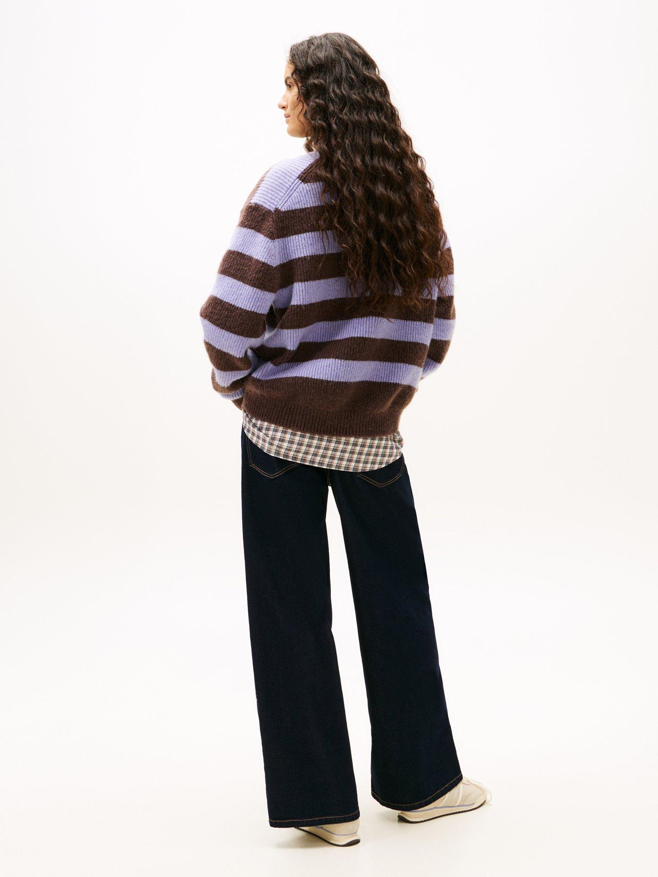 Image 2 of 5 of Tommy Jeans Mock Neck Badge Sweater - Multi