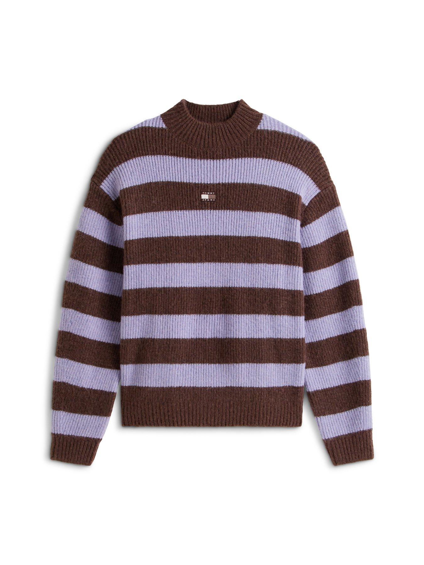 Image 5 of 5 of Tommy Jeans Mock Neck Badge Sweater - Multi