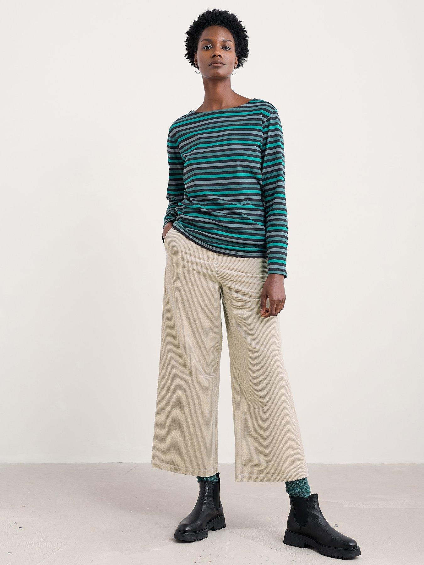  image of seasalt-cornwall-sailor-long-sleeve-shirt-cornish-storm-sky-green