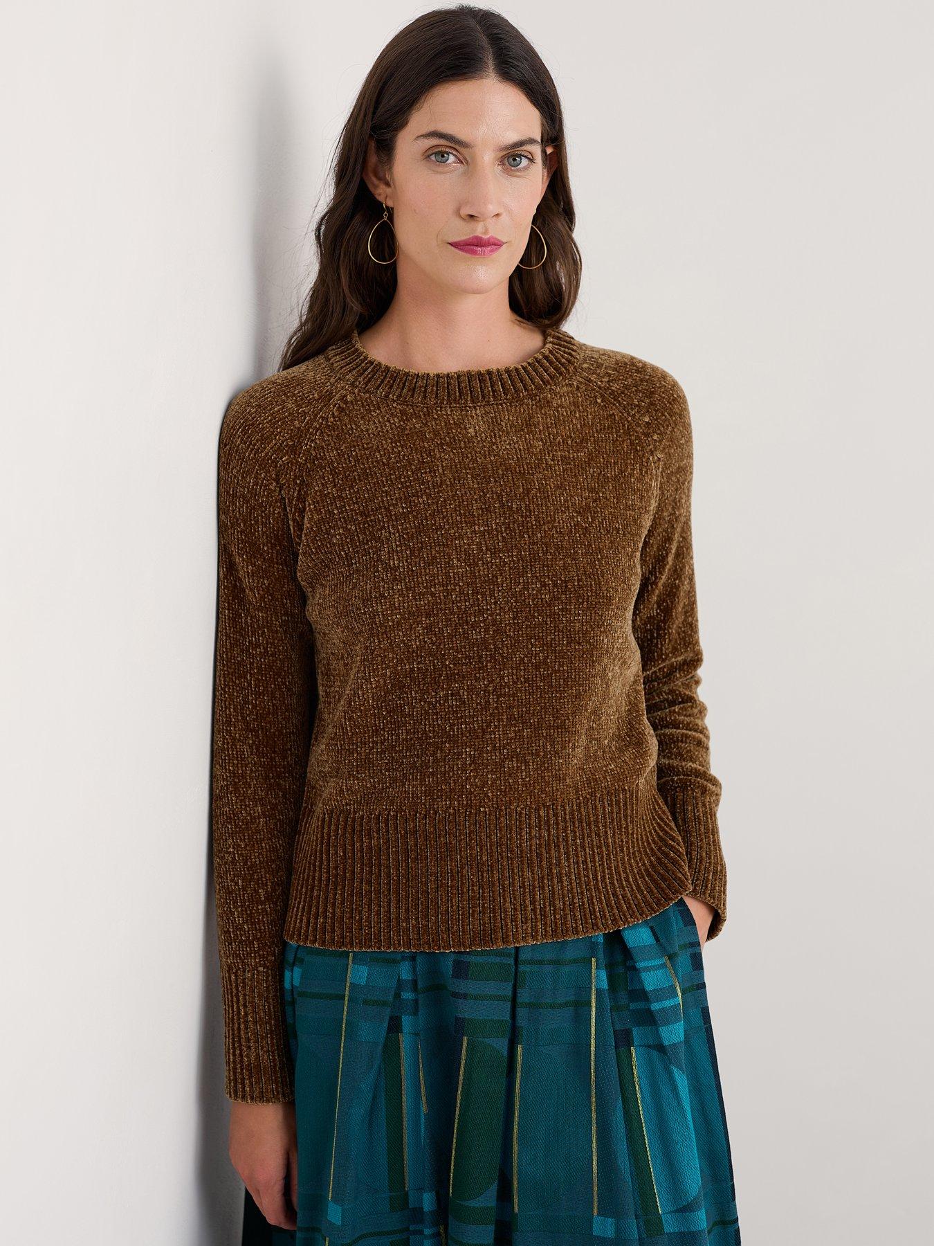 front image of seasalt-cornwall-sycamore-jumper-oak-gold