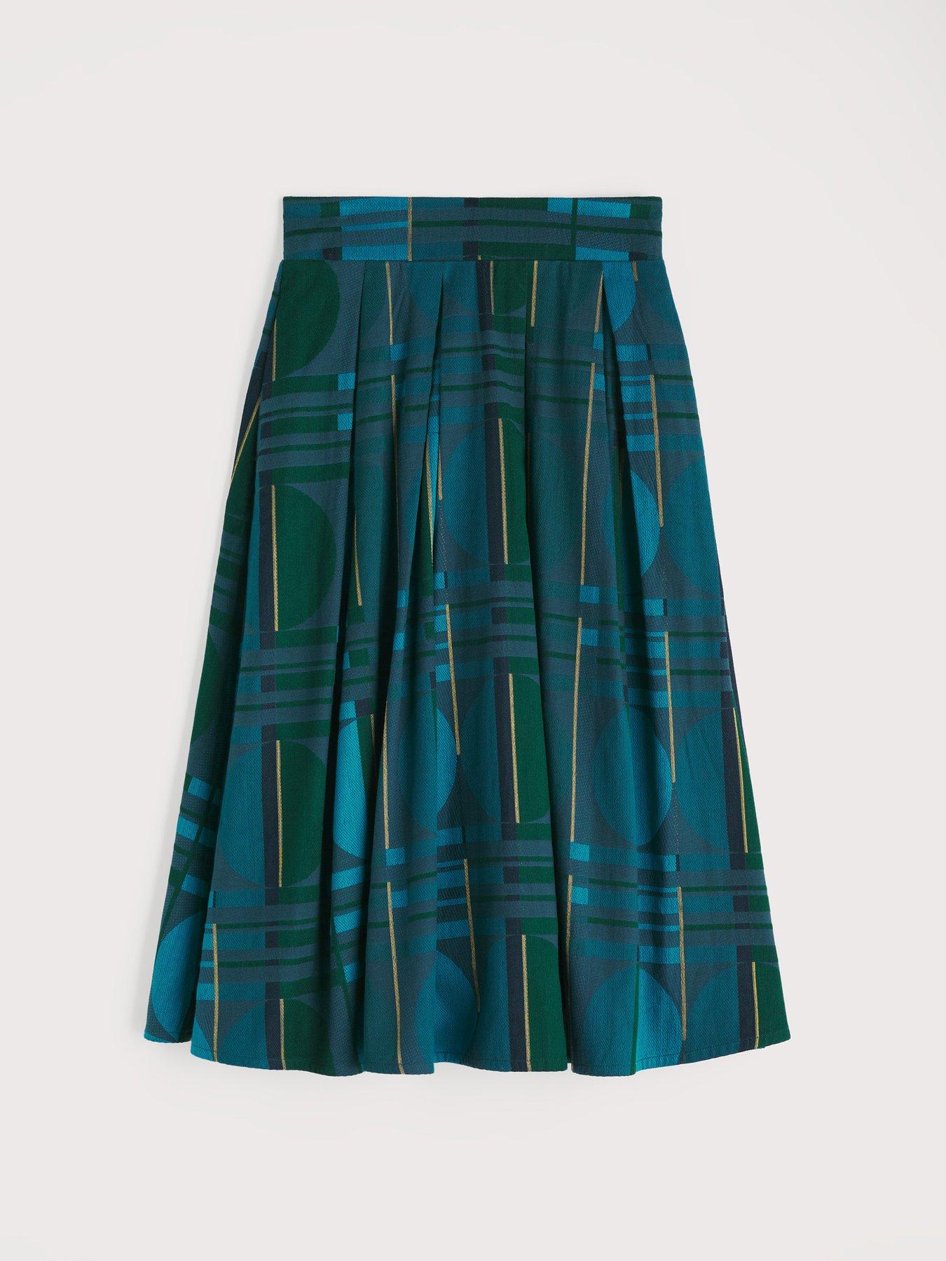 Image 5 of 5 of Seasalt Cornwall Interweaving Jacquard Skirt - Blue