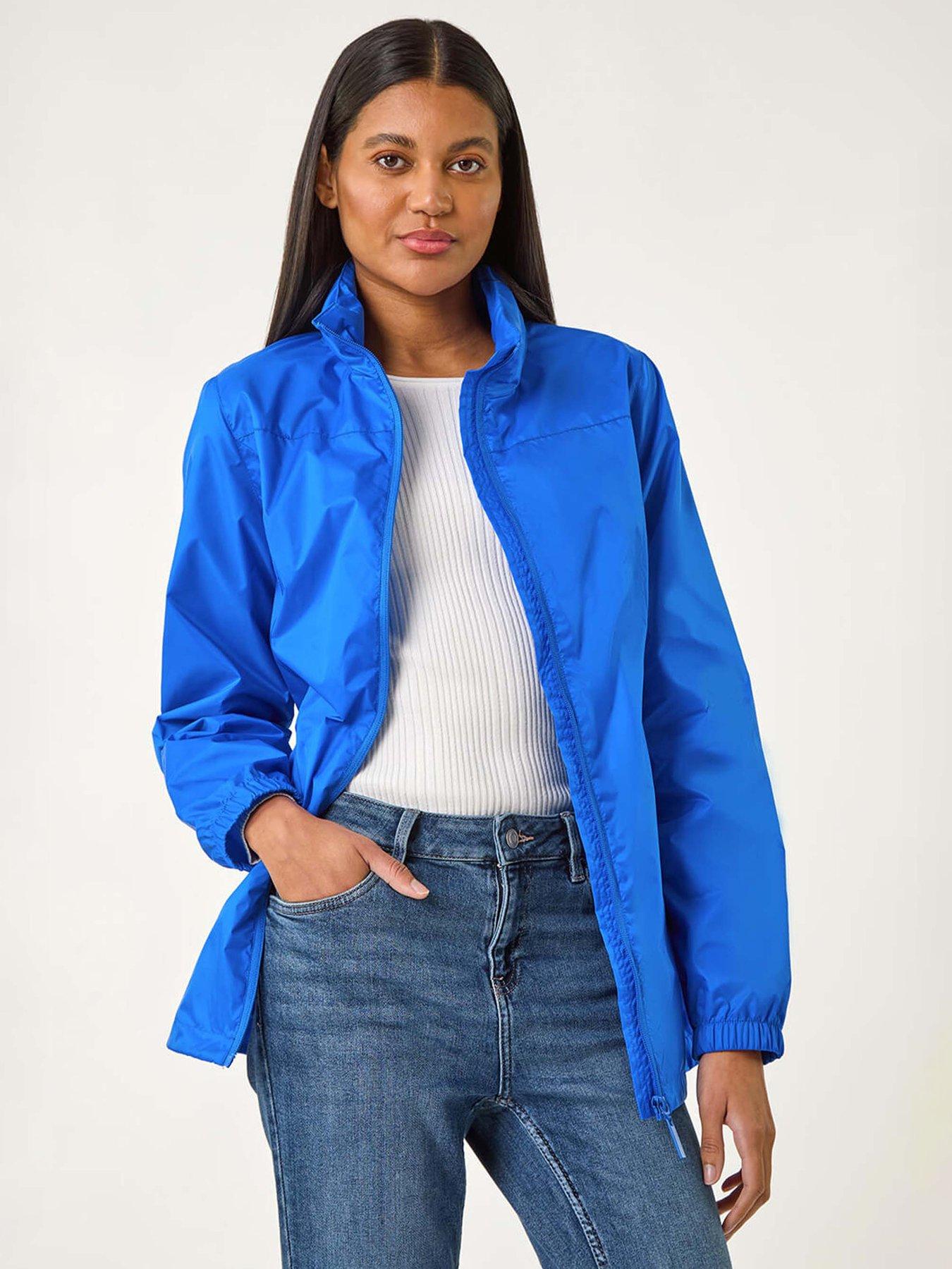  image of roman-shower-resistant-funnel-neck-jacket-royal-blue