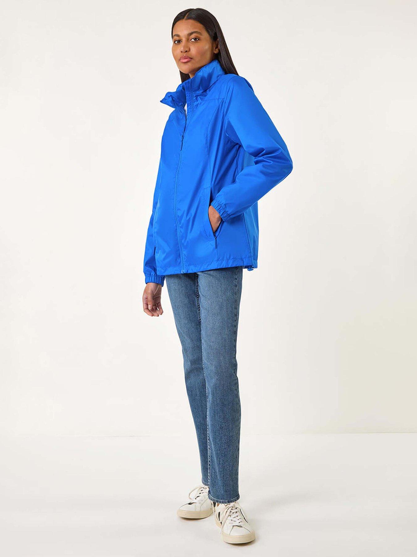  image of roman-shower-resistant-funnel-neck-jacket-royal-blue