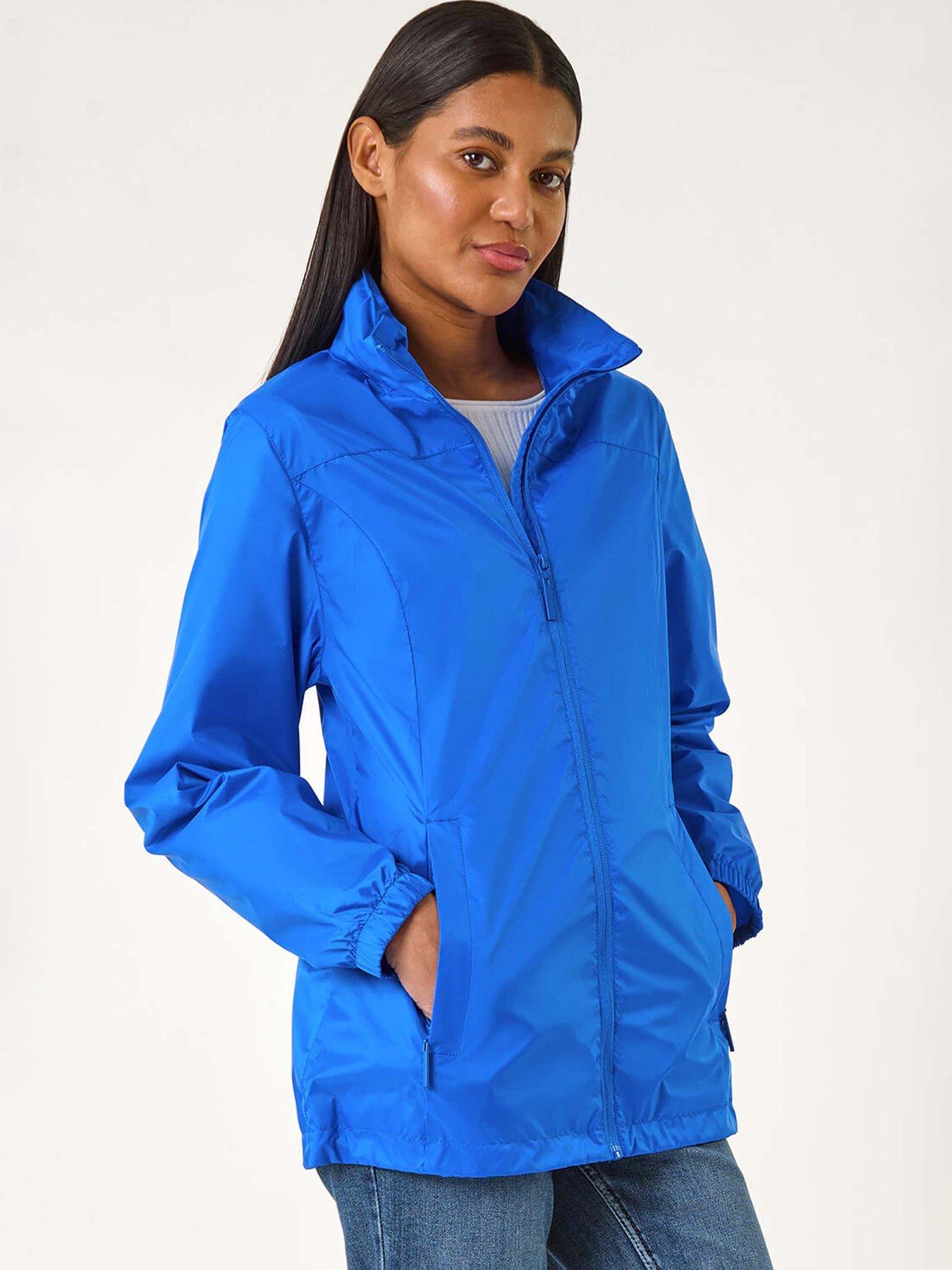  image of roman-shower-resistant-funnel-neck-jacket-royal-blue
