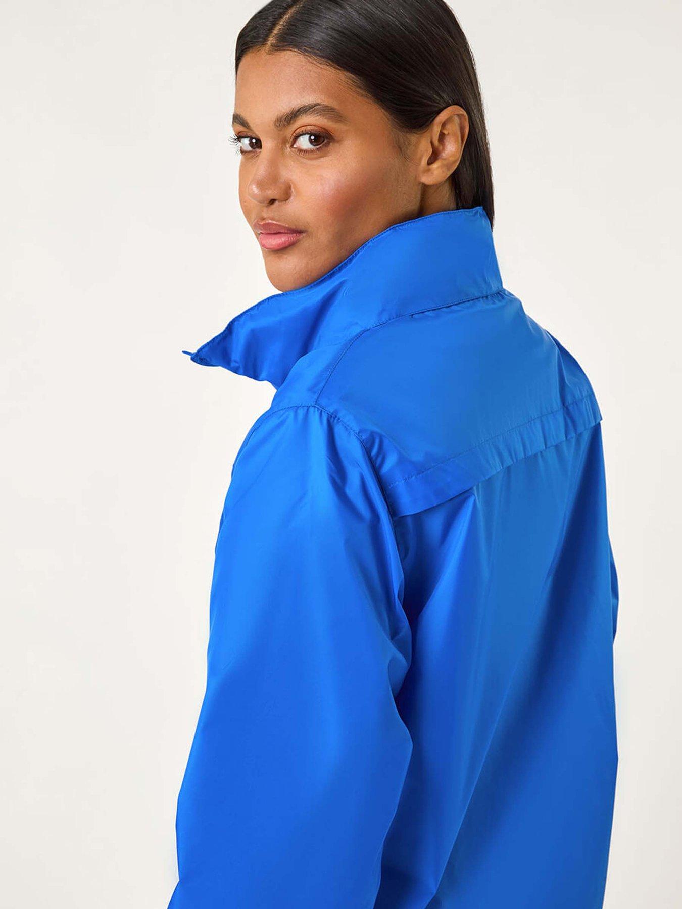  image of roman-shower-resistant-funnel-neck-jacket-royal-blue