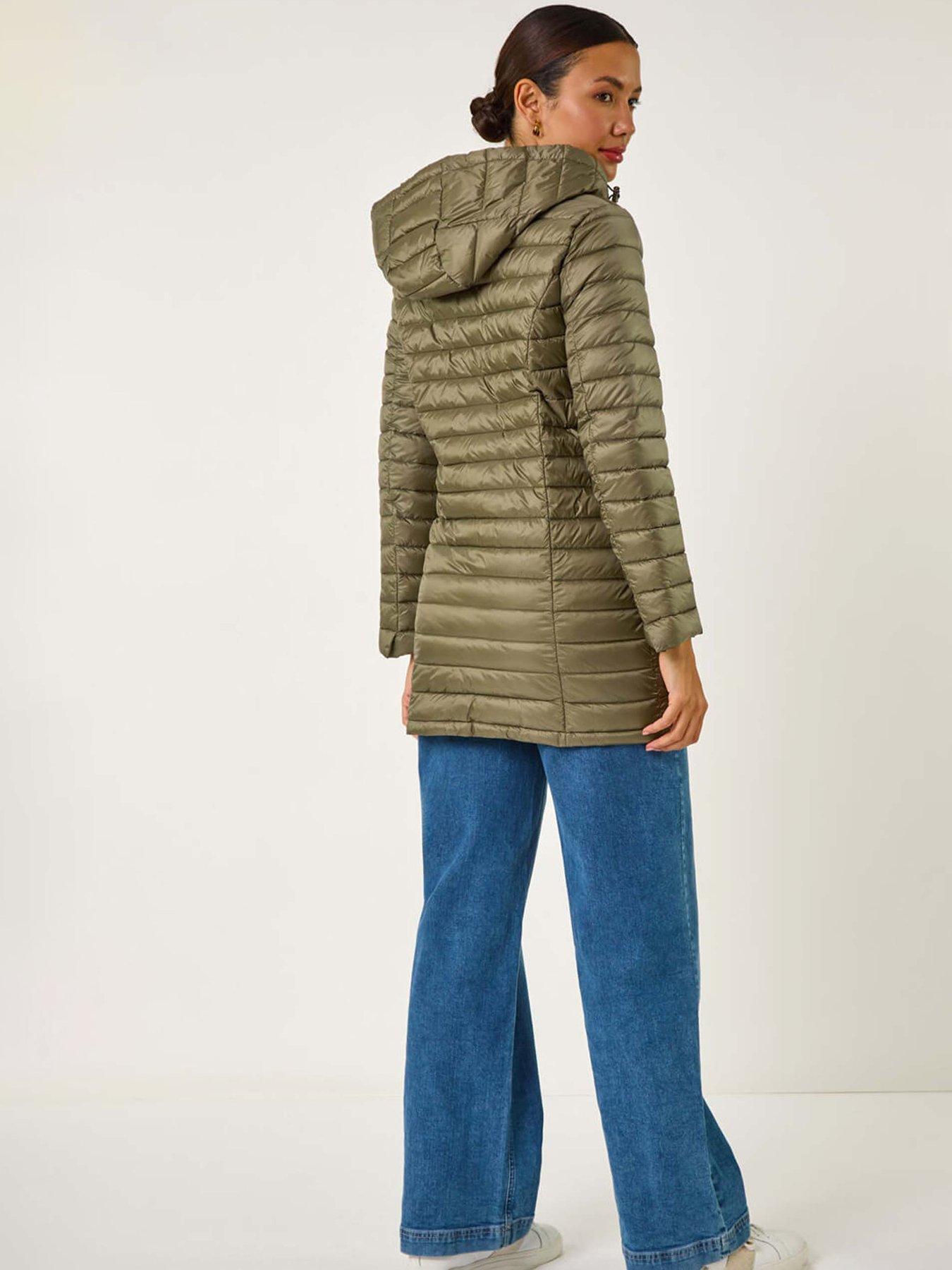 Image 2 of 5 of Roman Padded Hooded Coat - Khaki